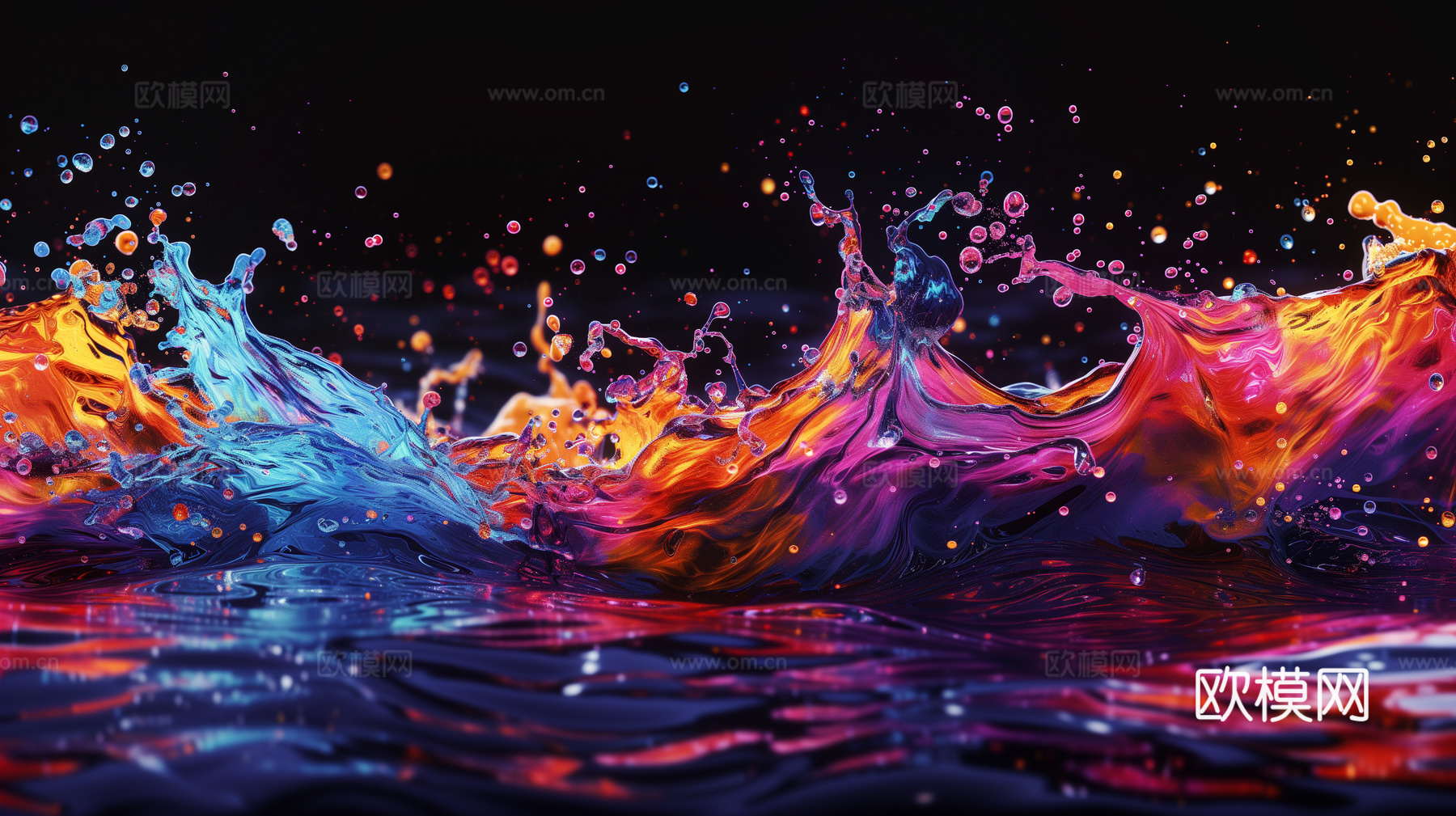 3D立体肌理油画涂抹背景壁纸