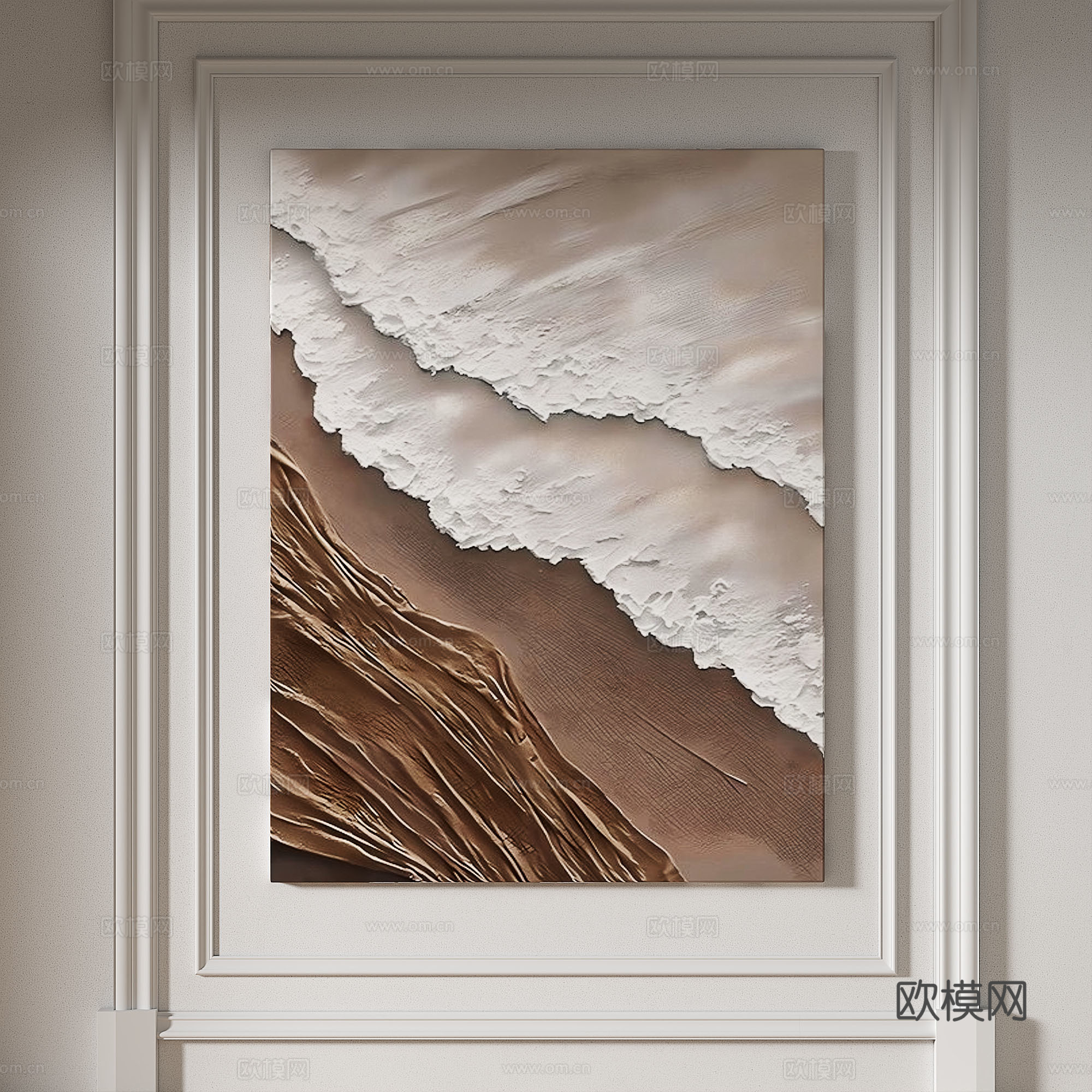 现代，简约，肌理，抽象，轻奢，侘寂，立体，装饰画3d模型