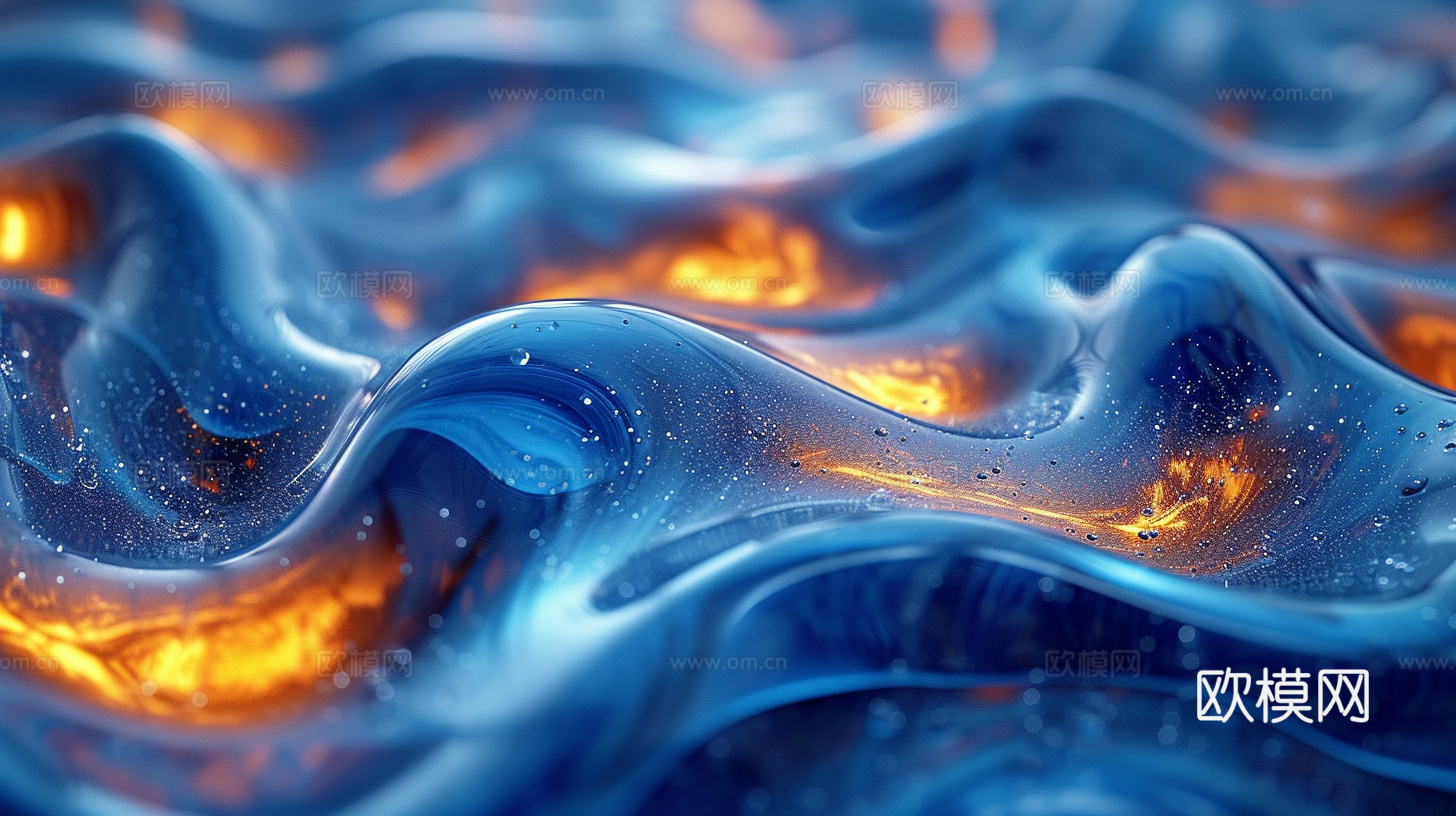 3D立体肌理油画涂抹背景壁纸下载（渲染图1）