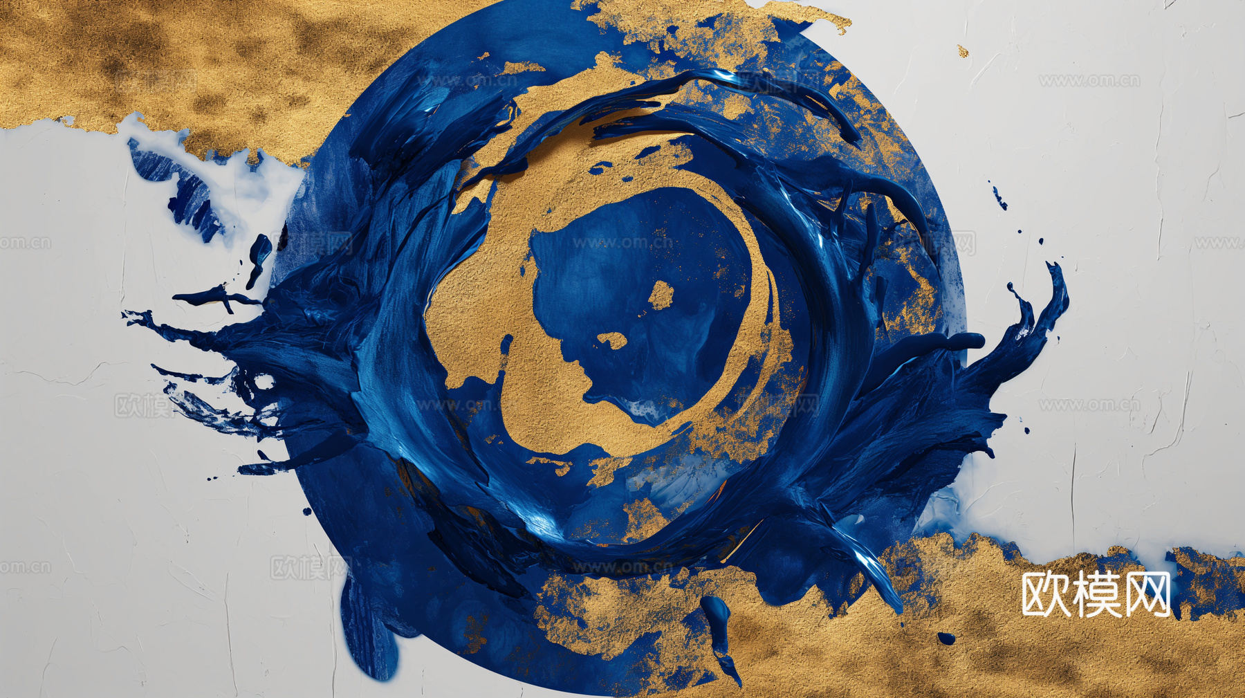 3D立体肌理油画涂抹背景壁纸下载（渲染图7）