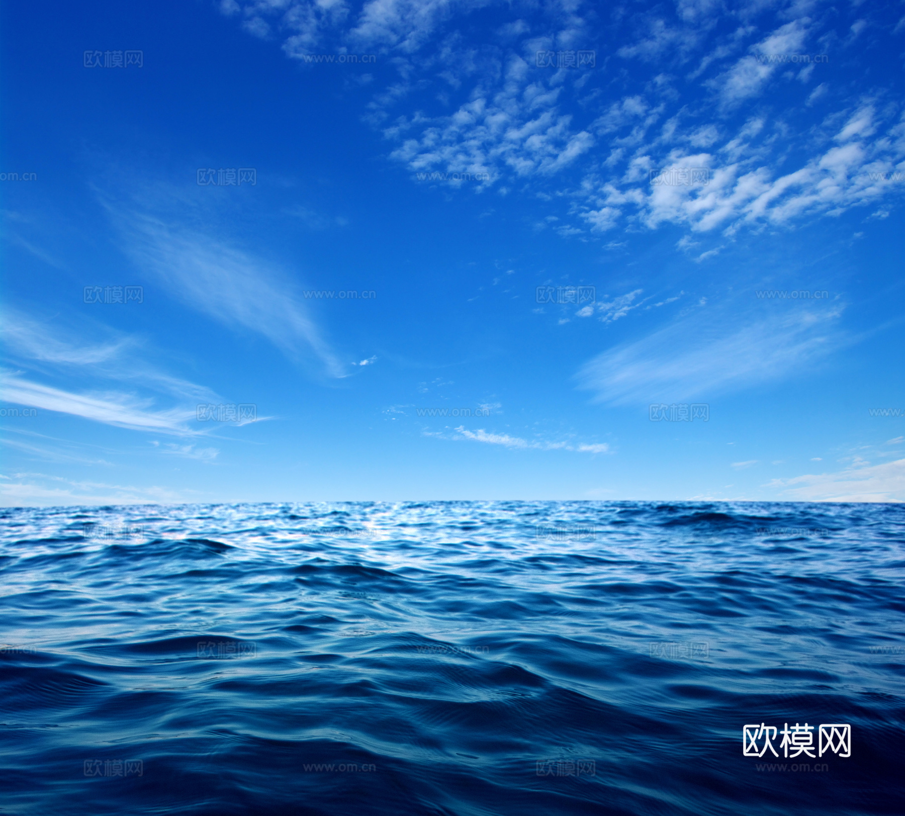 高清蓝天白云天空大海贴图