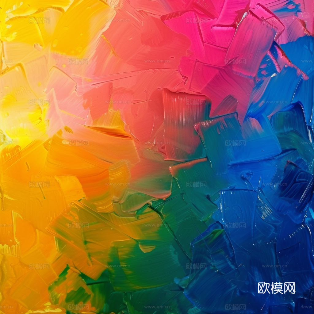 3D立体肌理油画涂抹背景壁纸