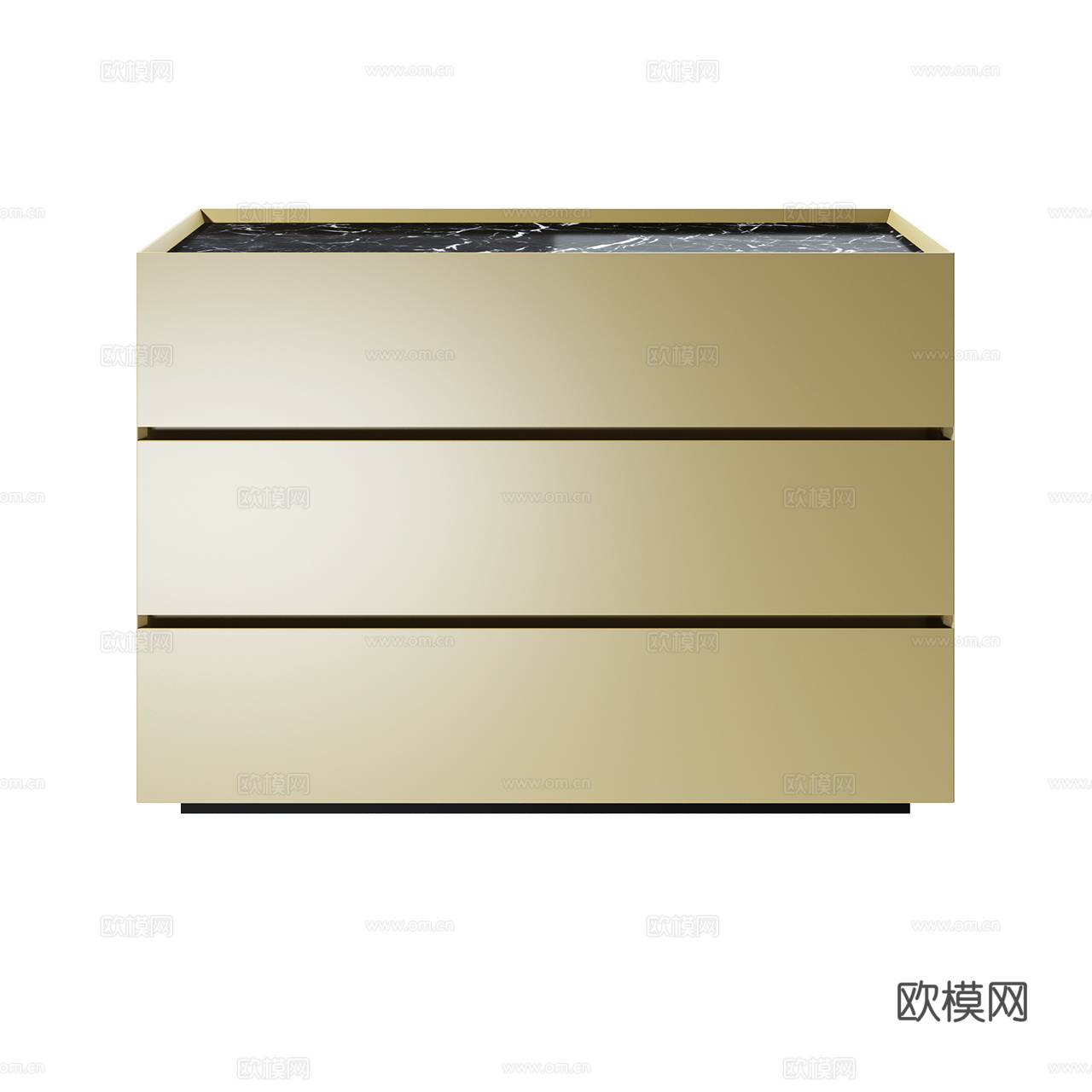 Cassina 极简床头柜 床头柜 装饰柜 大理石柜 储物柜3d模型