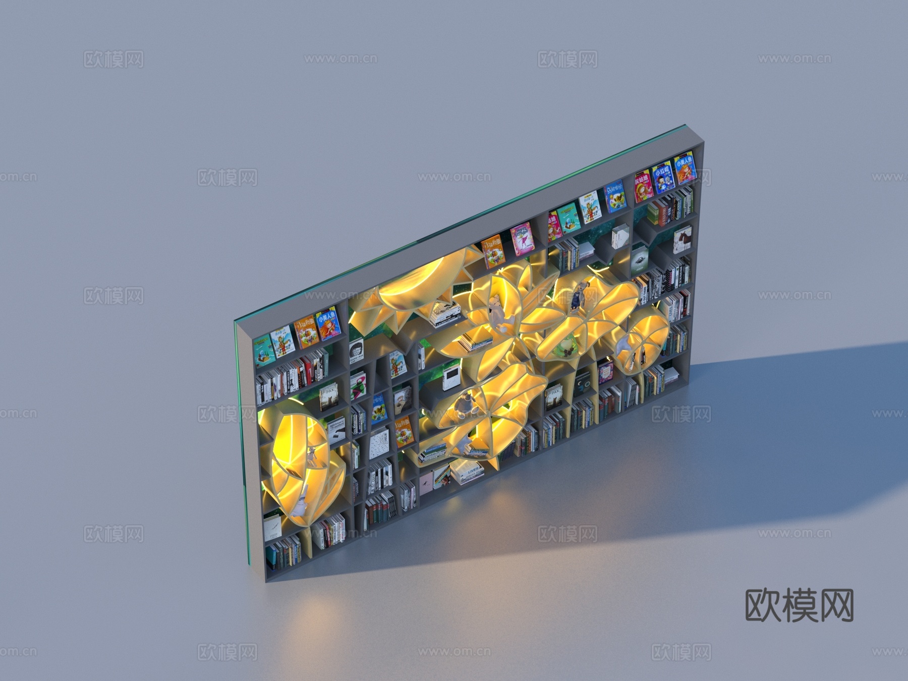 书柜 儿童书柜 家具3d模型
