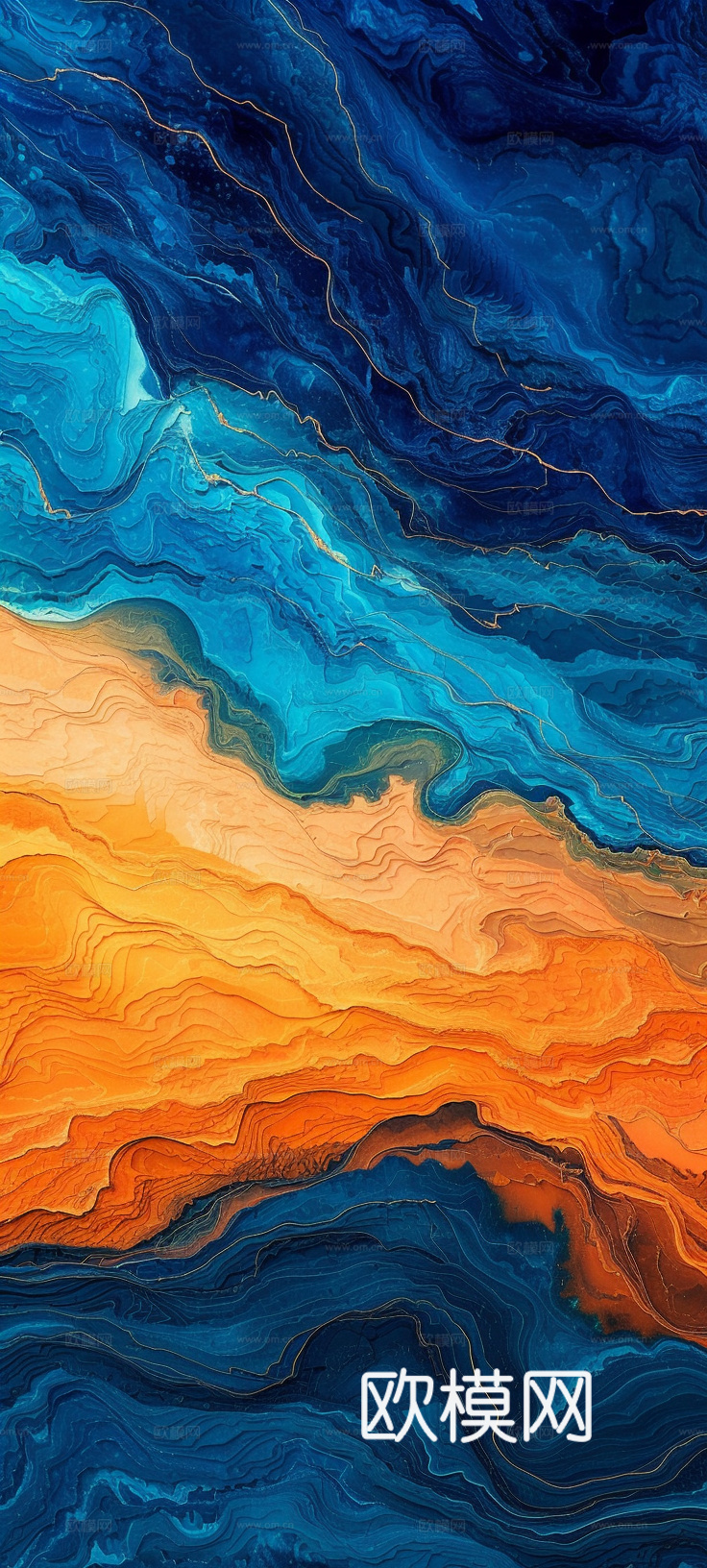 3D立体肌理油画涂抹背景壁纸