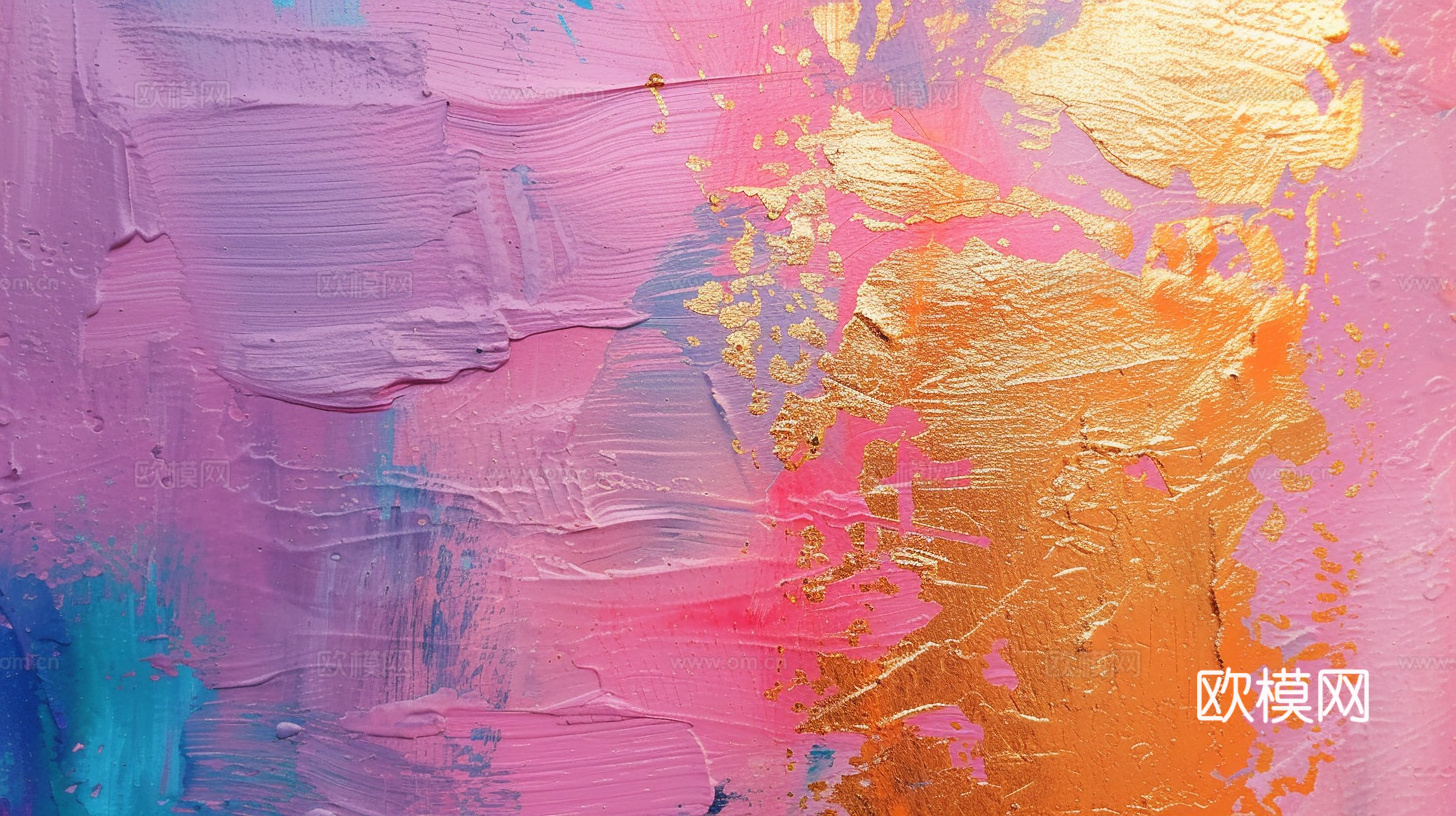 3D立体肌理油画涂抹背景壁纸下载（渲染图6）
