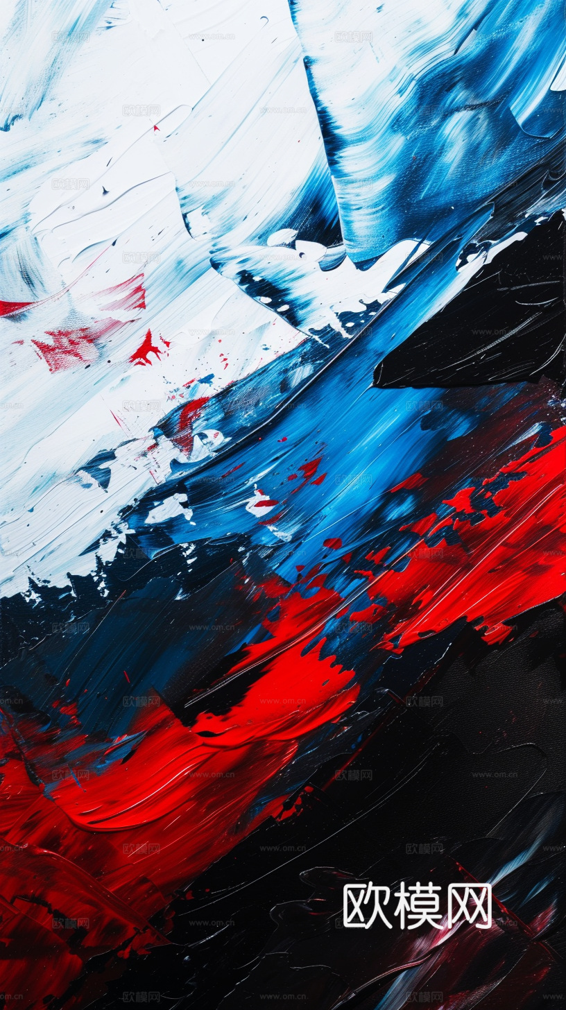 3D立体肌理油画涂抹背景壁纸下载（渲染图4）