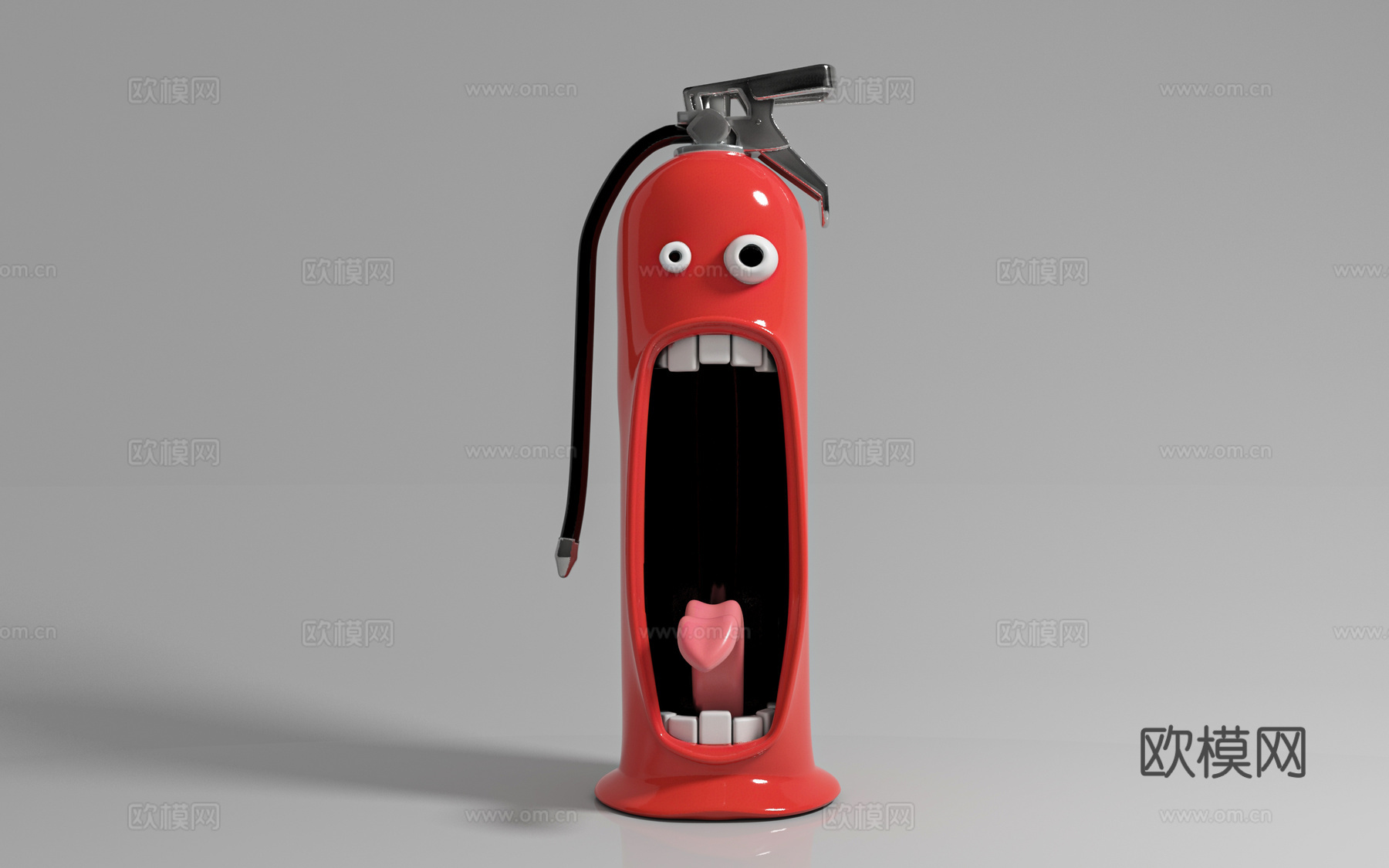 卡通抽象灭火器 消防器材 创意器具 艺术抽象 雕塑雕像 美陈3d模型