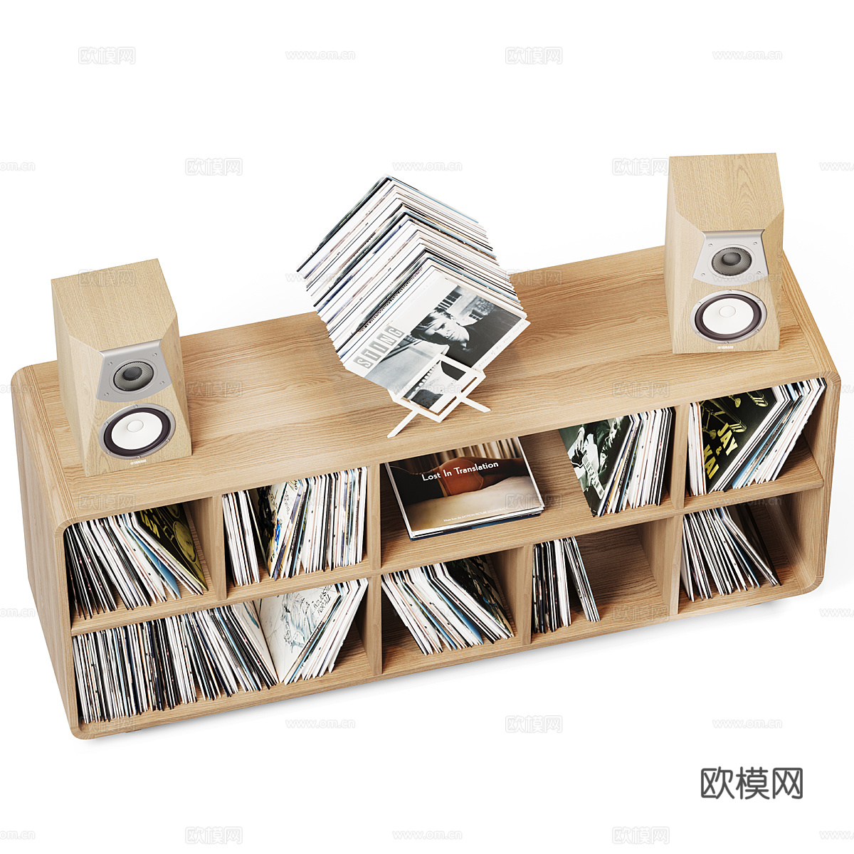 新中式书架 边柜3d模型