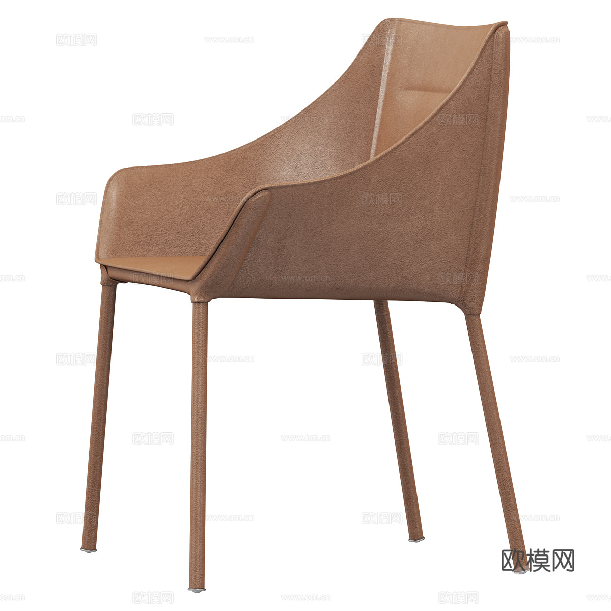 现代意式皮革椅子3d模型