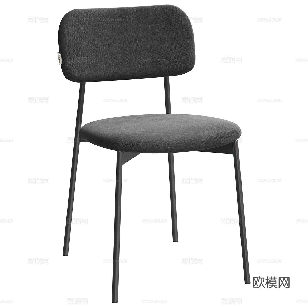 现代奶油风极简椅子3d模型