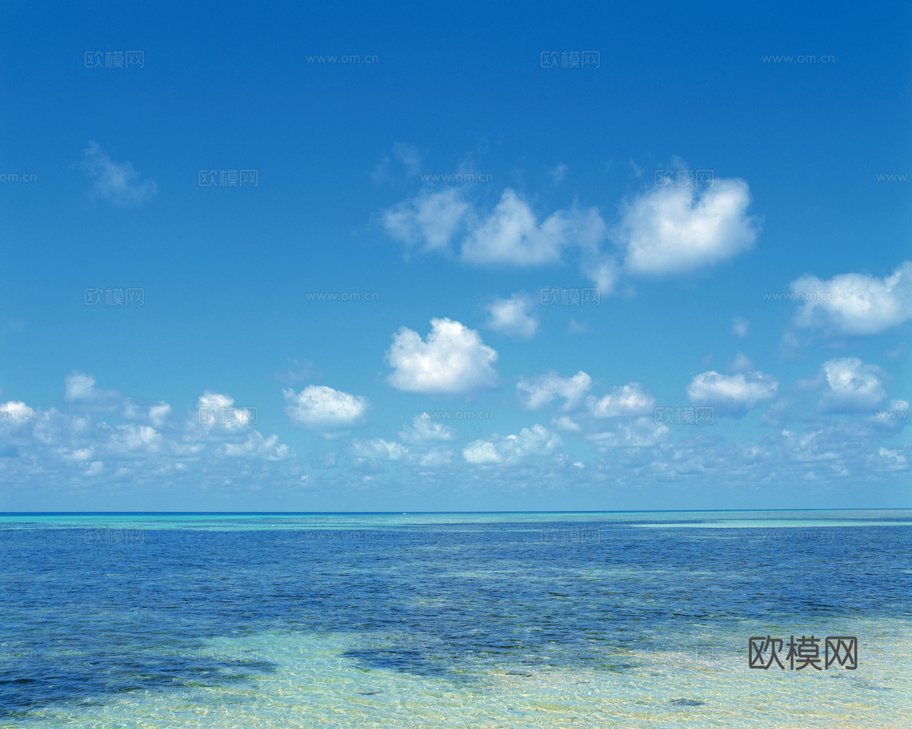 高清蓝天白云大海天空贴图