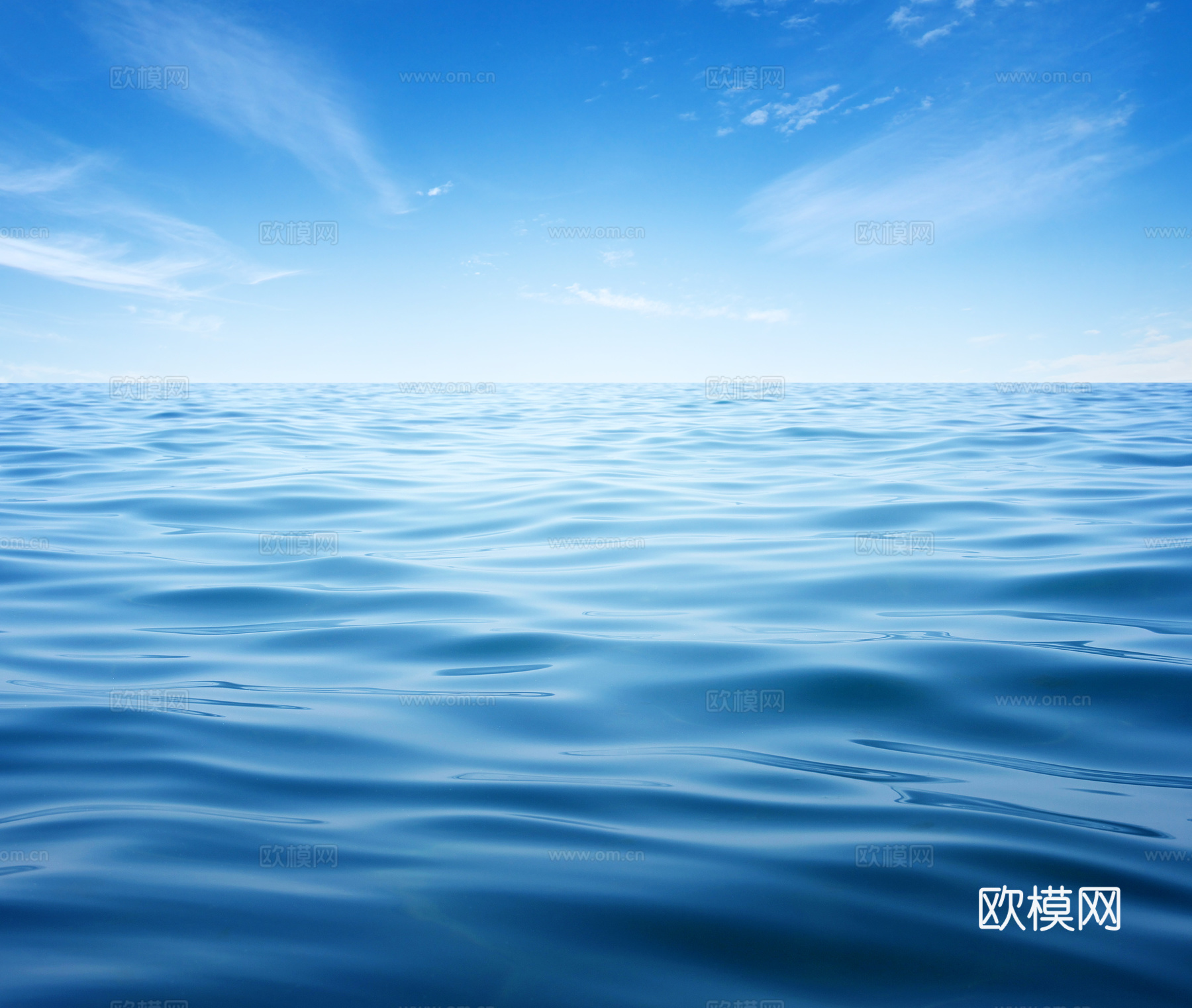 高清蓝天白云天空大海贴图