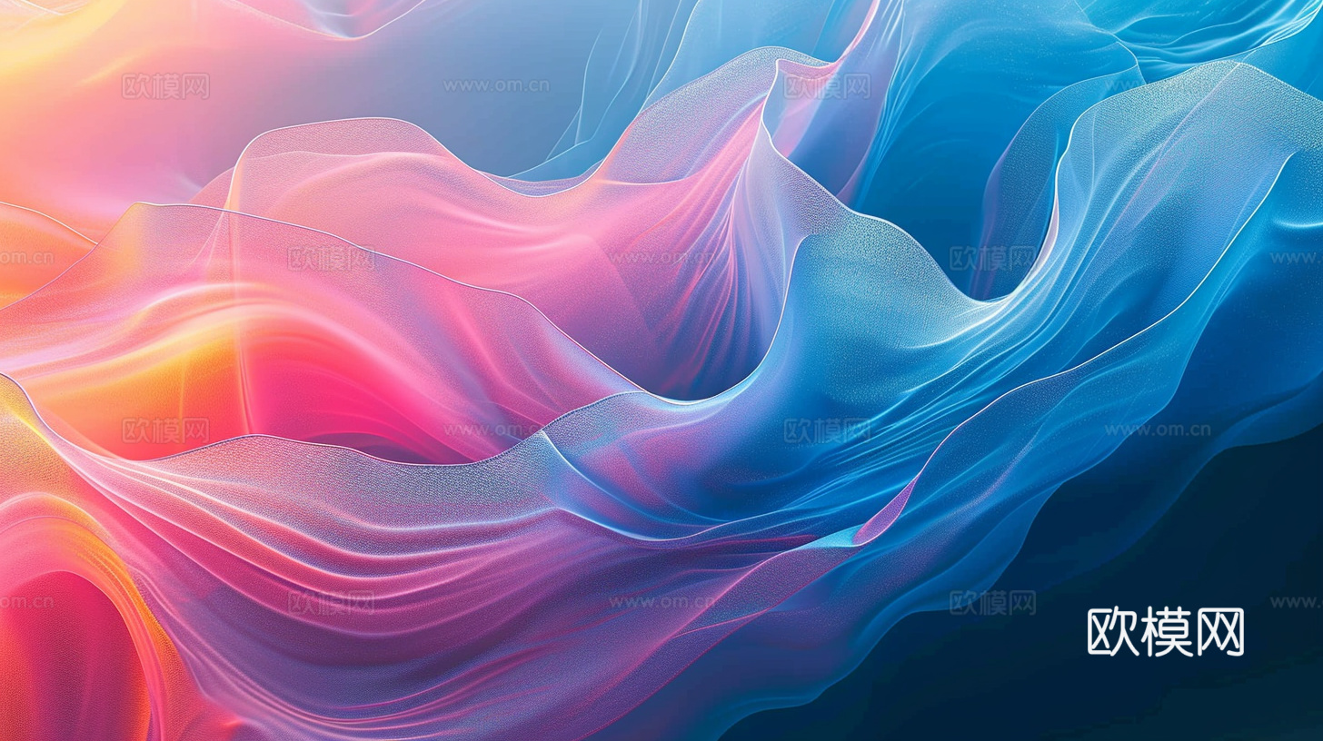 3D立体肌理油画涂抹背景壁纸下载（渲染图3）