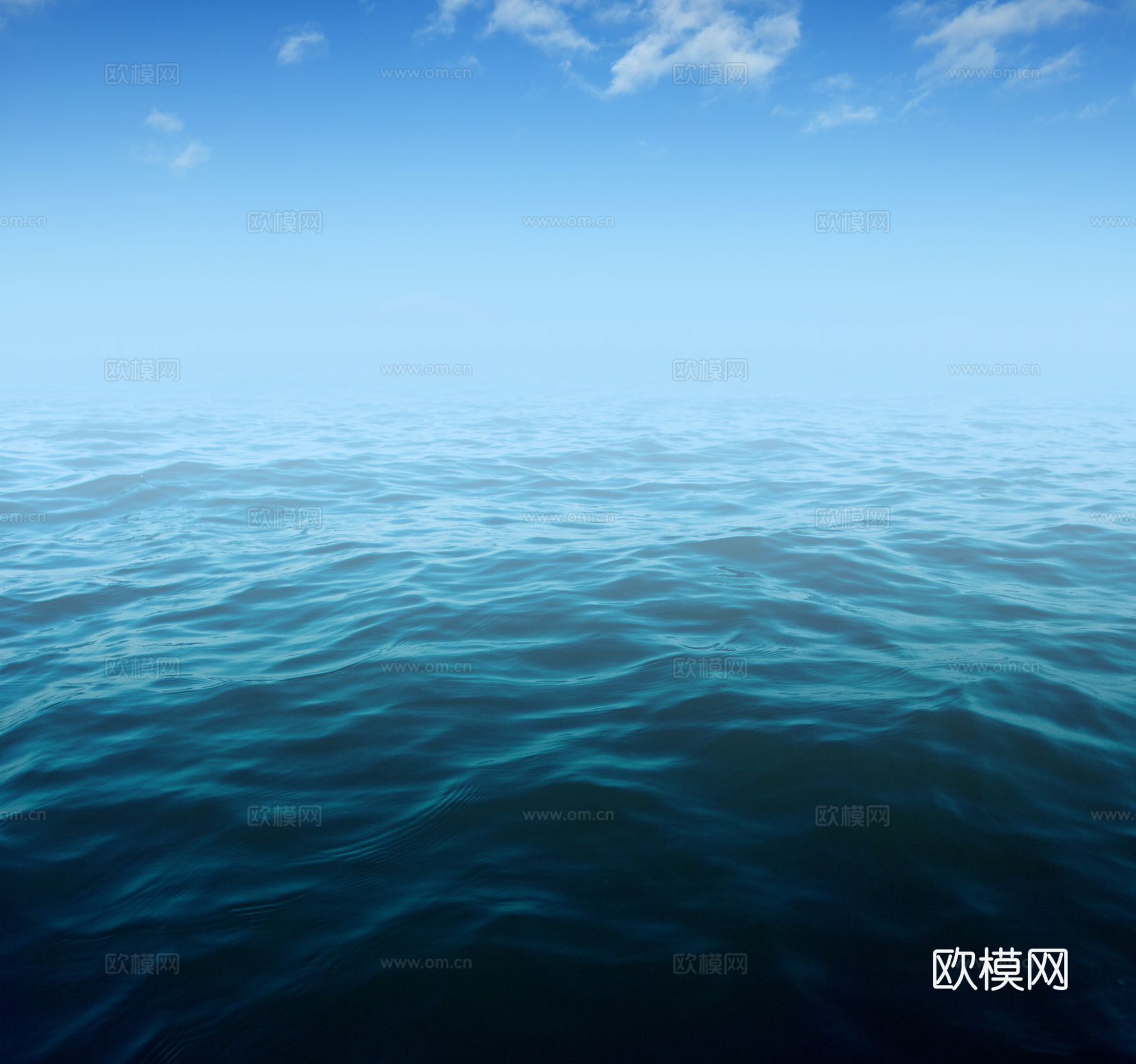 高清蓝天白云天空大海贴图