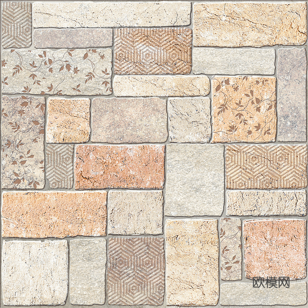 地砖 外墙砖石，红砖，长条砖无缝贴图