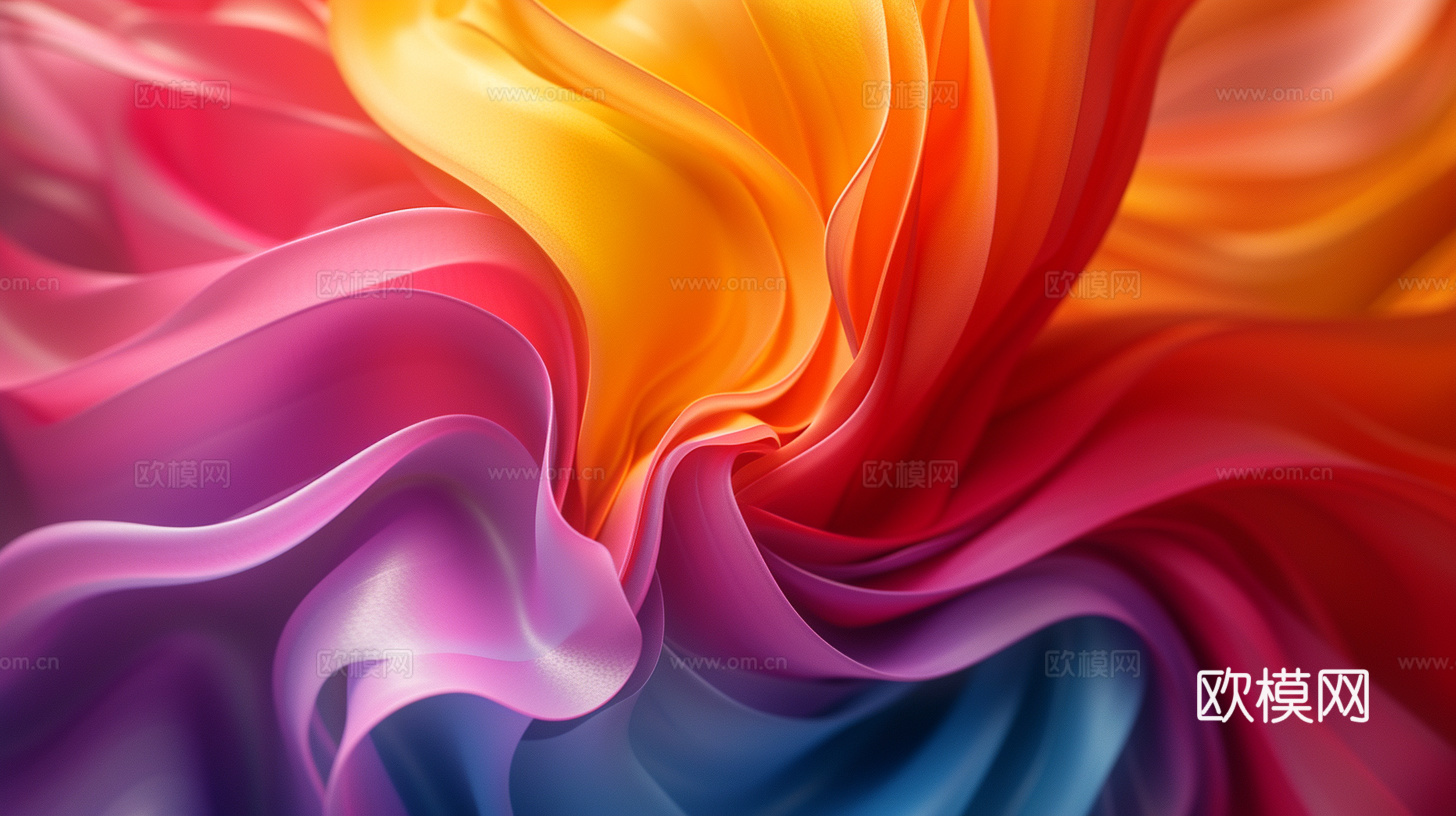 3D立体肌理油画涂抹背景壁纸下载（渲染图1）