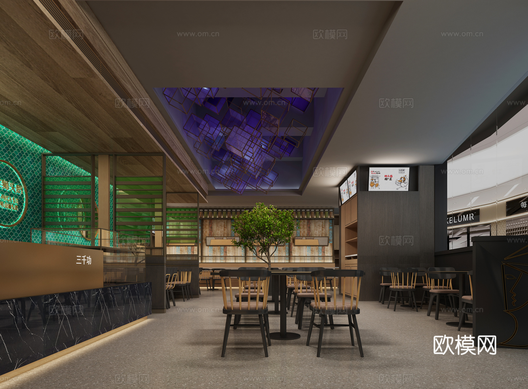 工业风现代烧鹅店3d模型