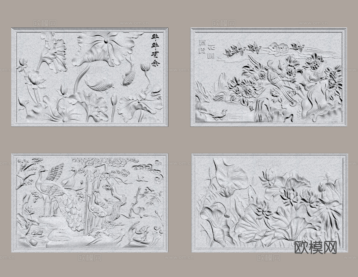石膏浮雕 雕刻 雕花 墙面浮雕su模型
