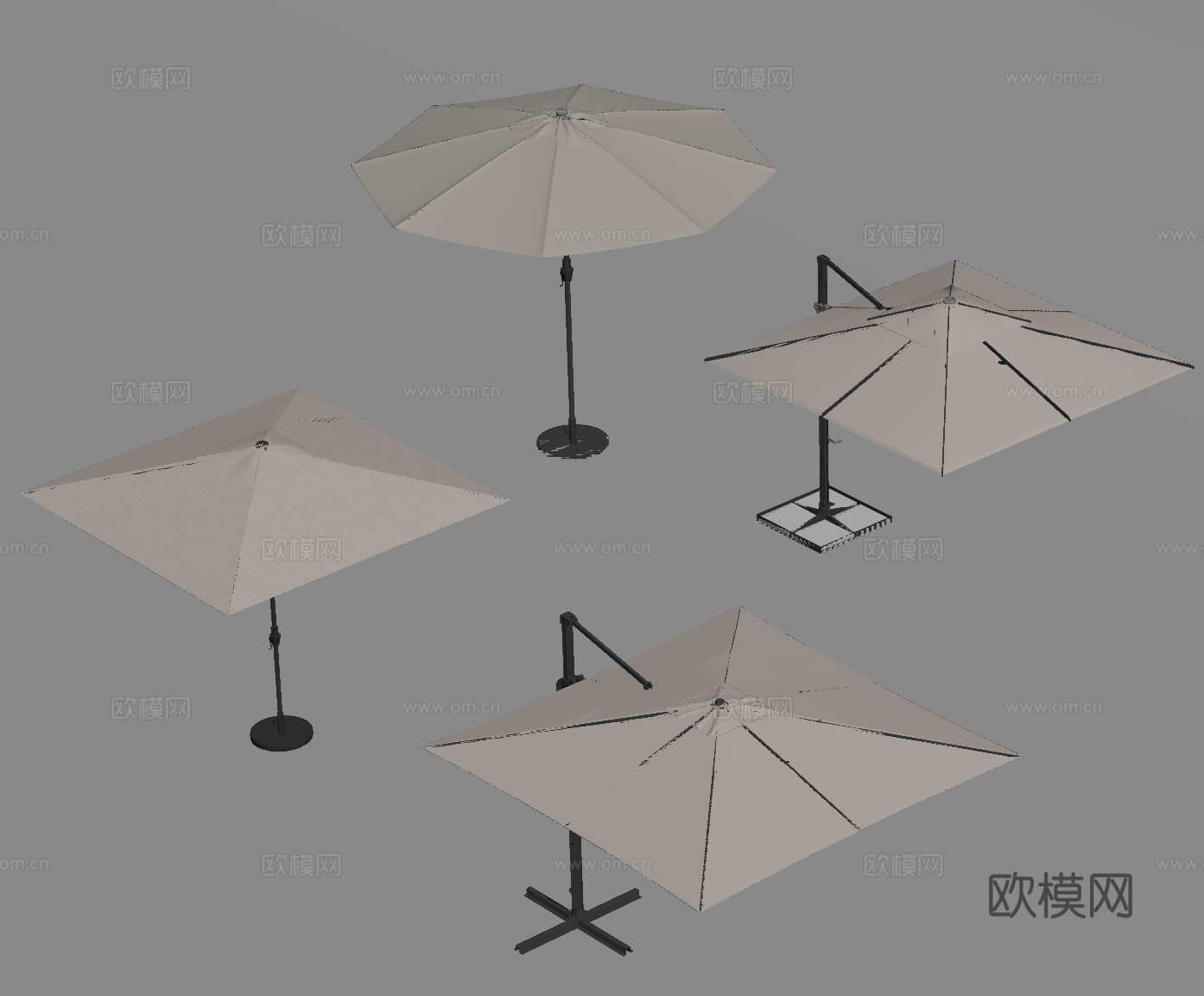 遮阳伞 雨伞 露营伞 户外伞su模型