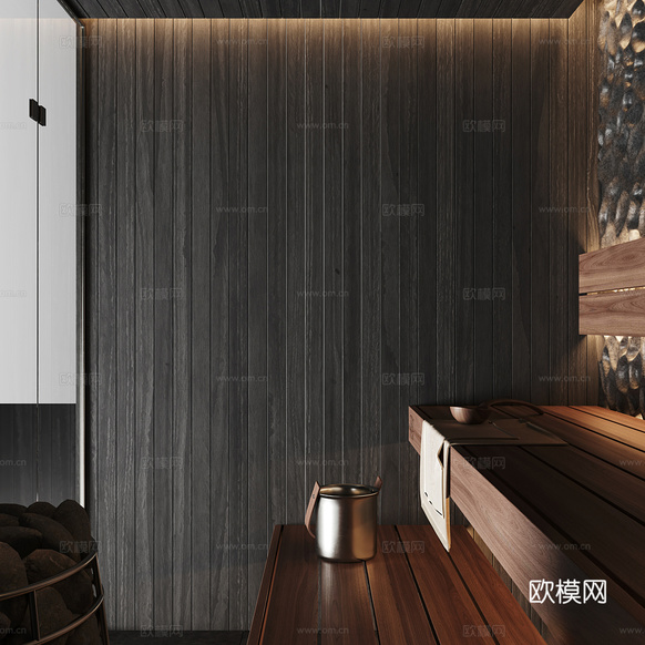现代意式桑拿房3d模型下载(渲染图2)