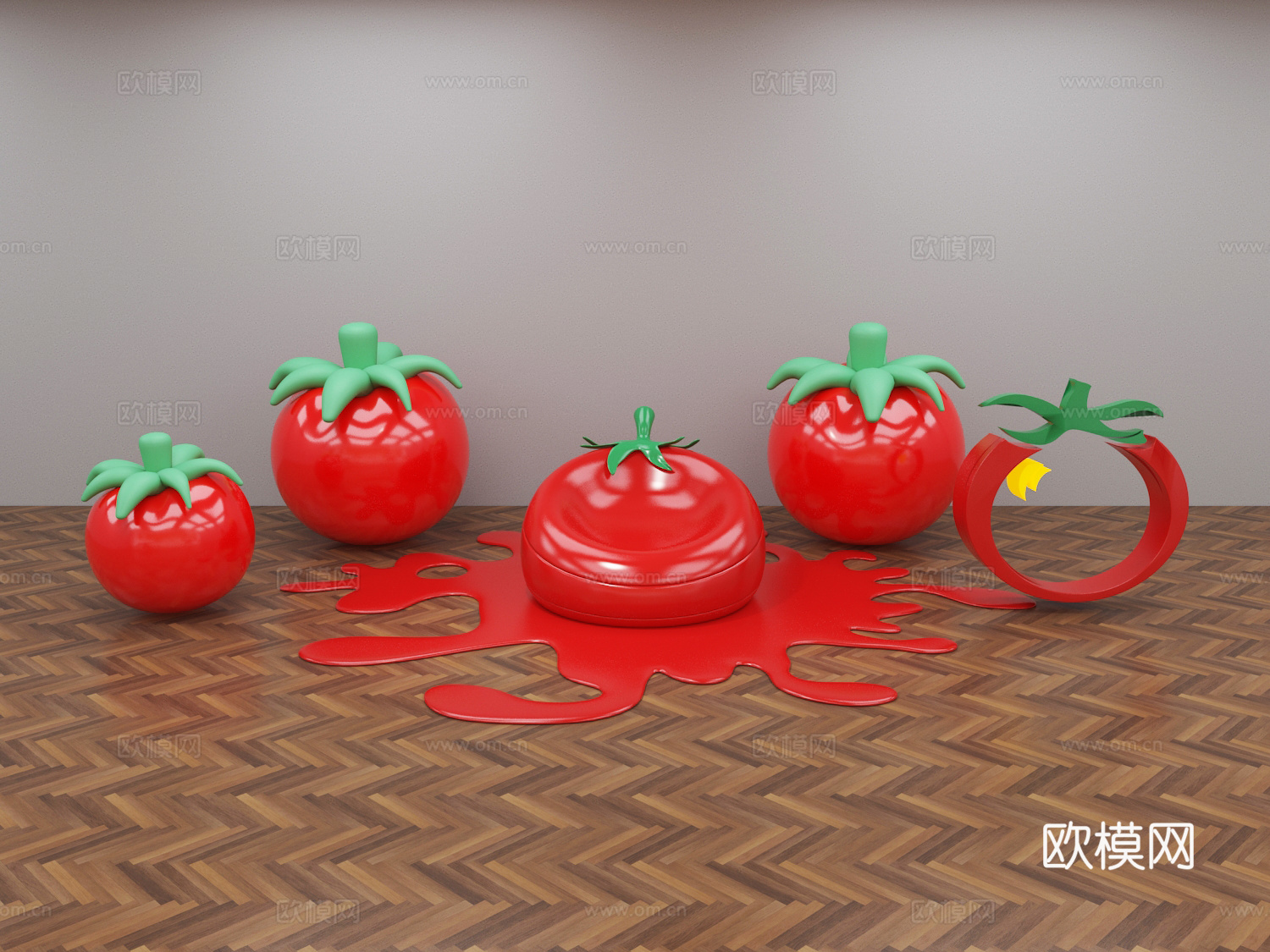 番茄3d模型