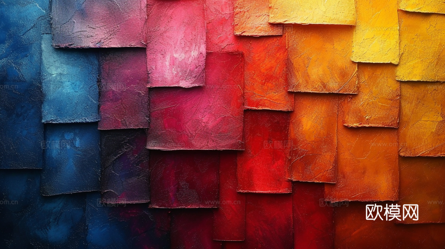 3D立体肌理油画涂抹背景壁纸下载（渲染图3）