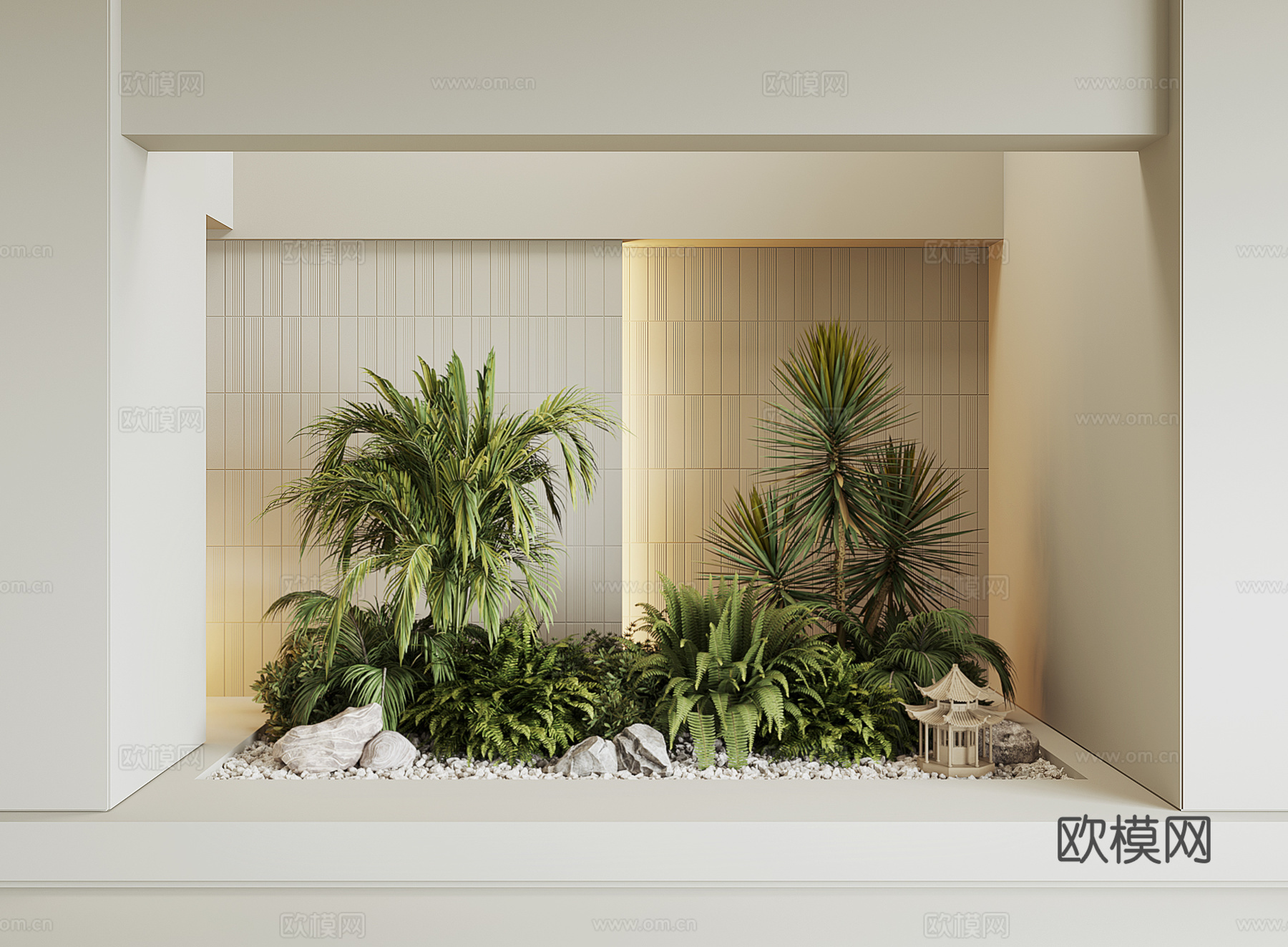 现代室内景观3d模型