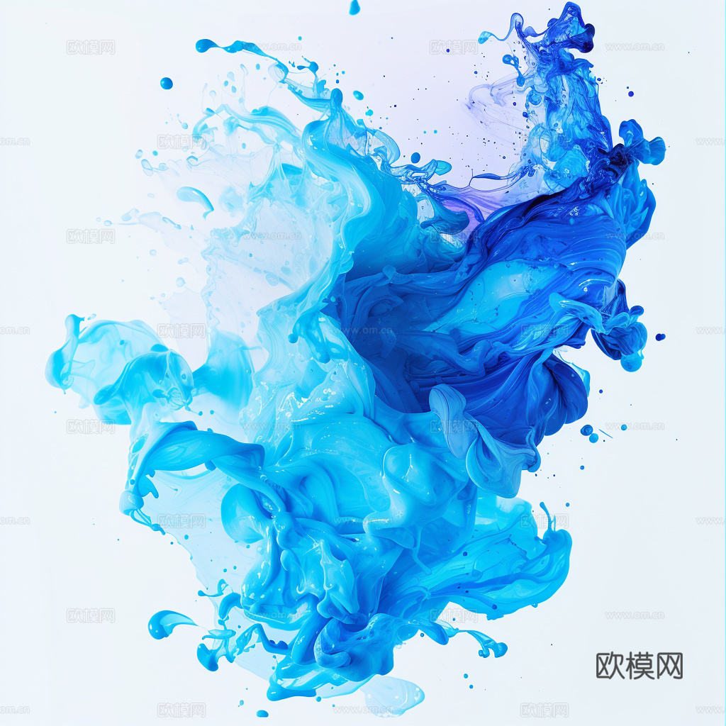 3D立体肌理油画涂抹背景壁纸下载（渲染图2）