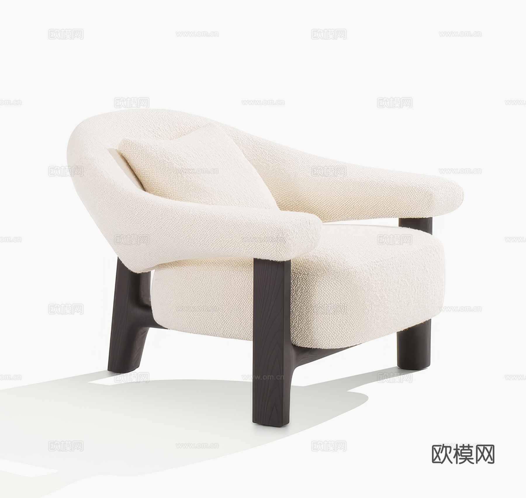 poliform OWEN 休闲椅 布艺沙发椅 扶手椅3d模型