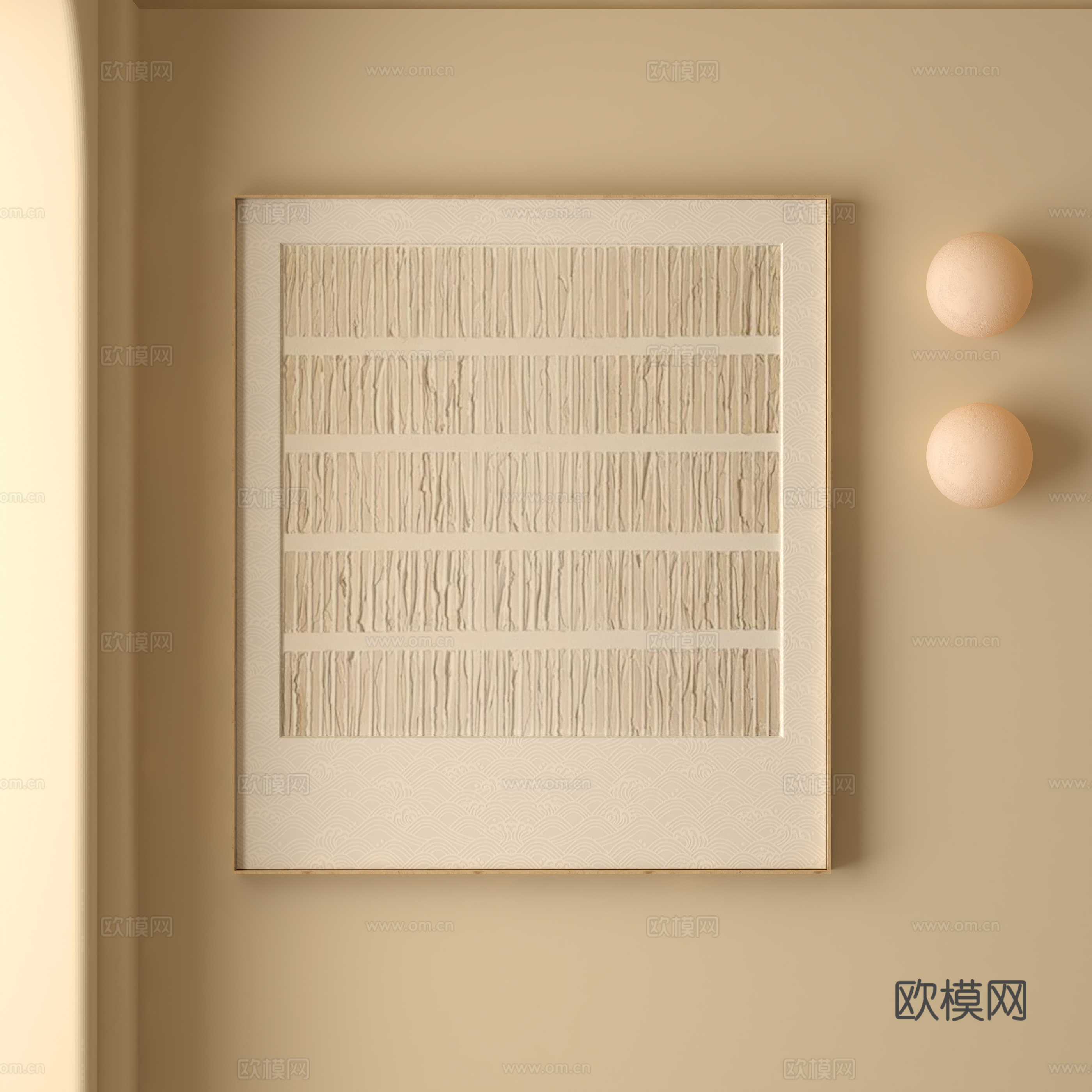 现代装饰挂画su模型