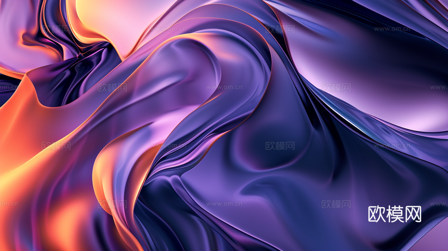 3D立体肌理油画涂抹背景壁纸下载（渲染图1）