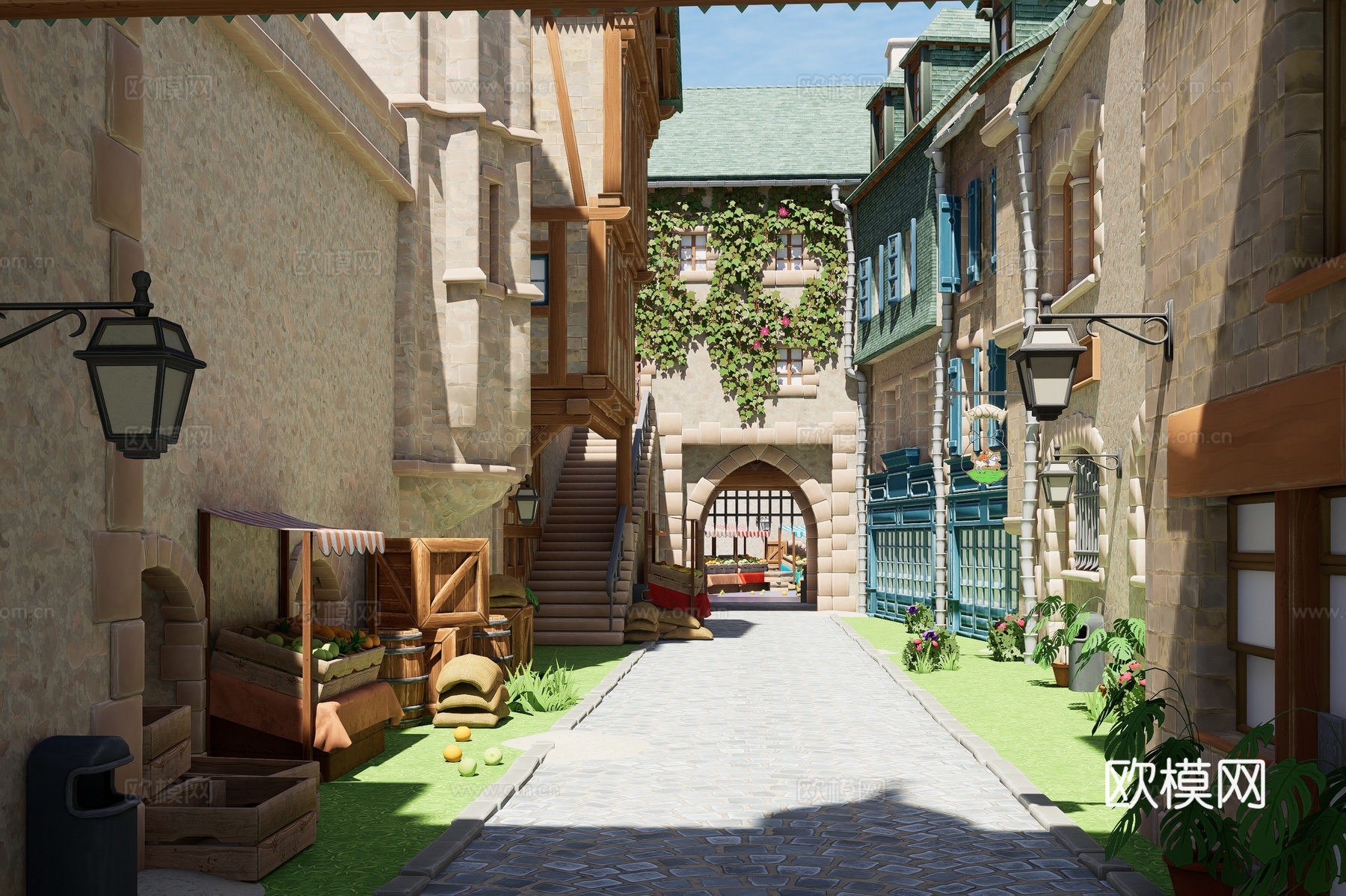 卡通城堡3d模型