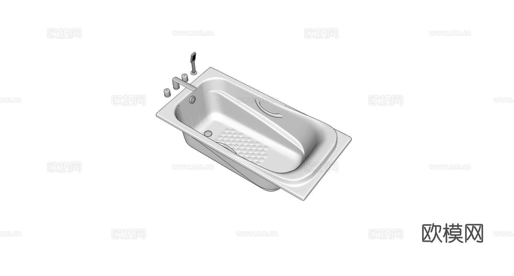 现代简约陶瓷浴缸su模型