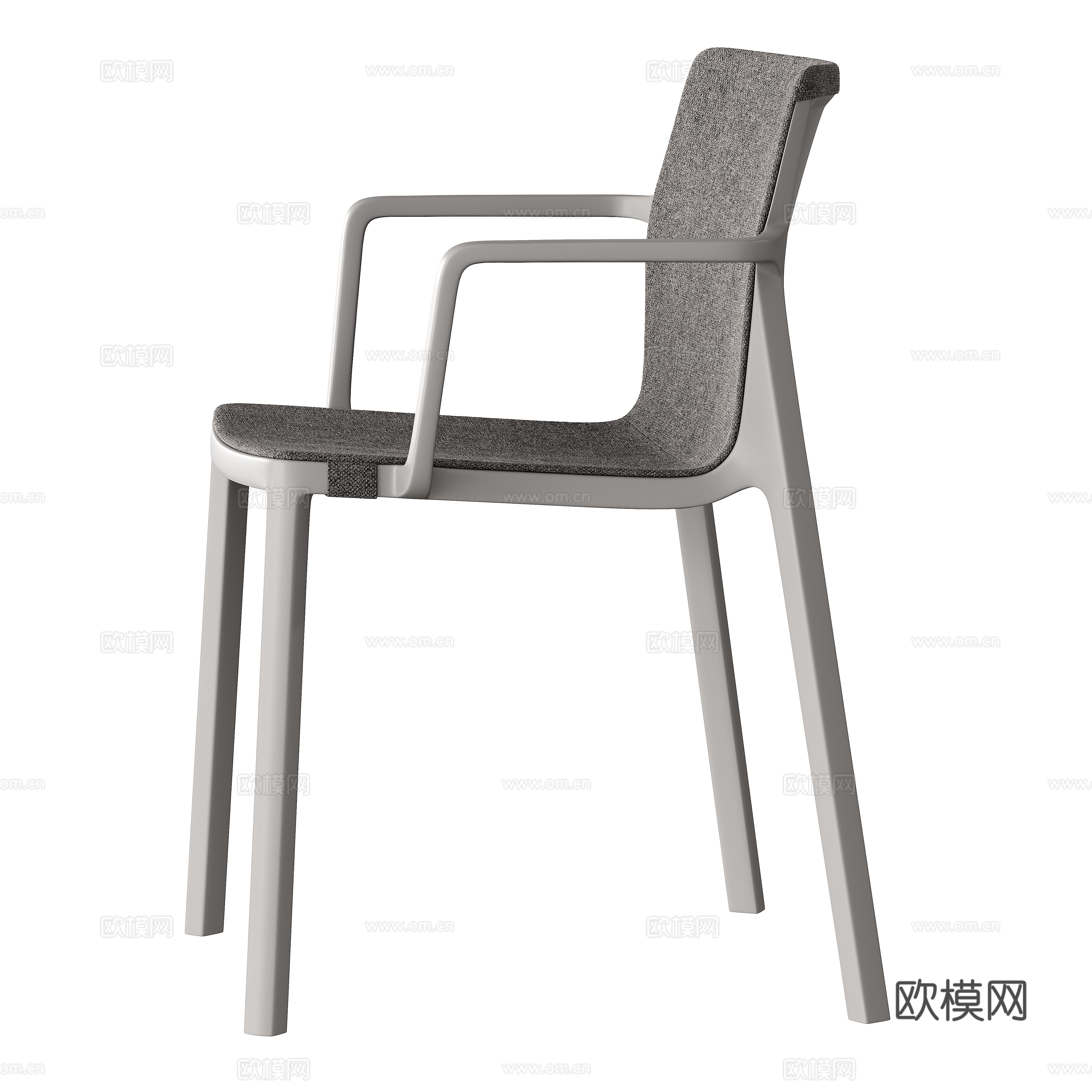 现代极简餐椅3d模型