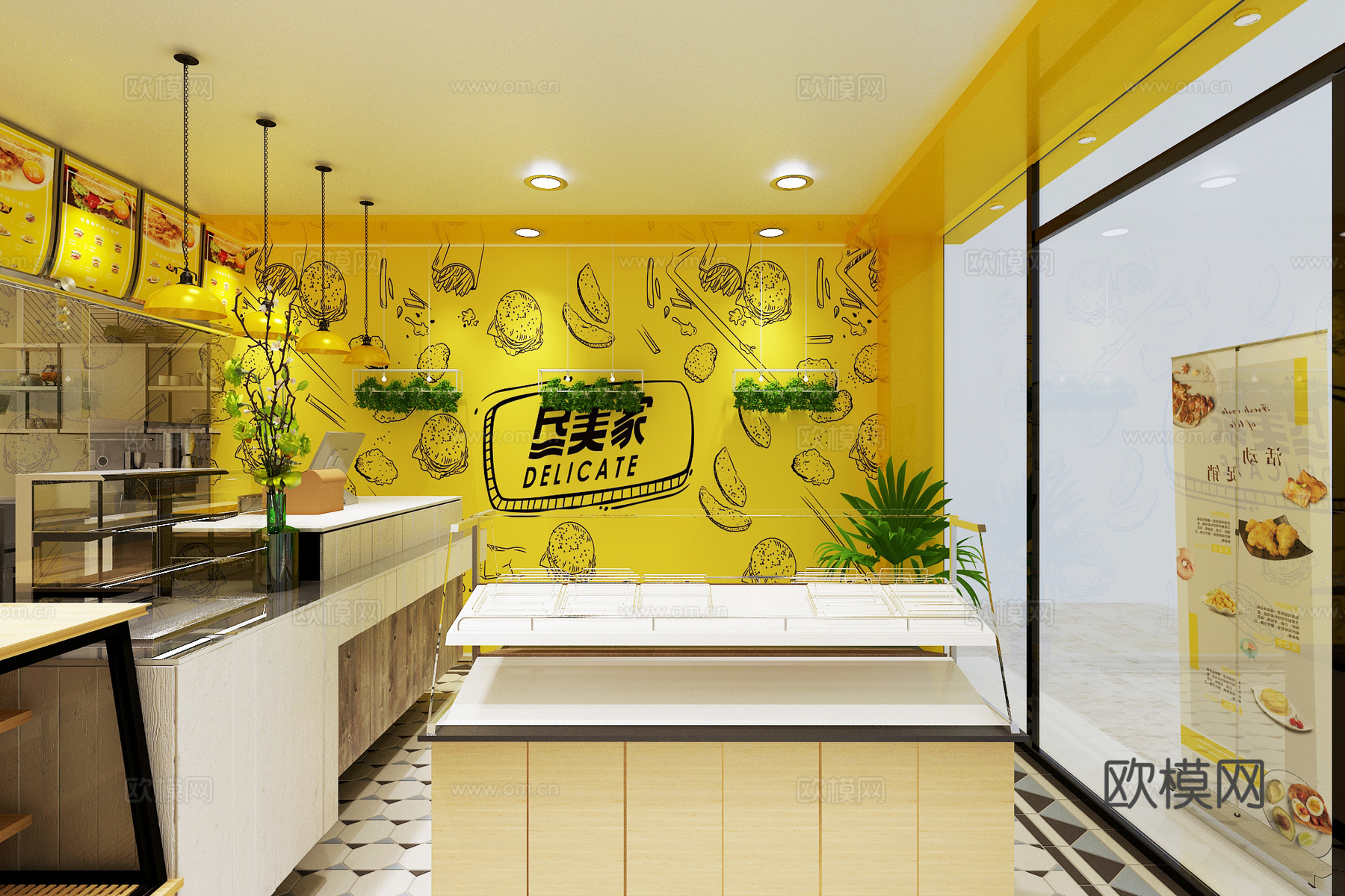店面模型小型商铺3d模型