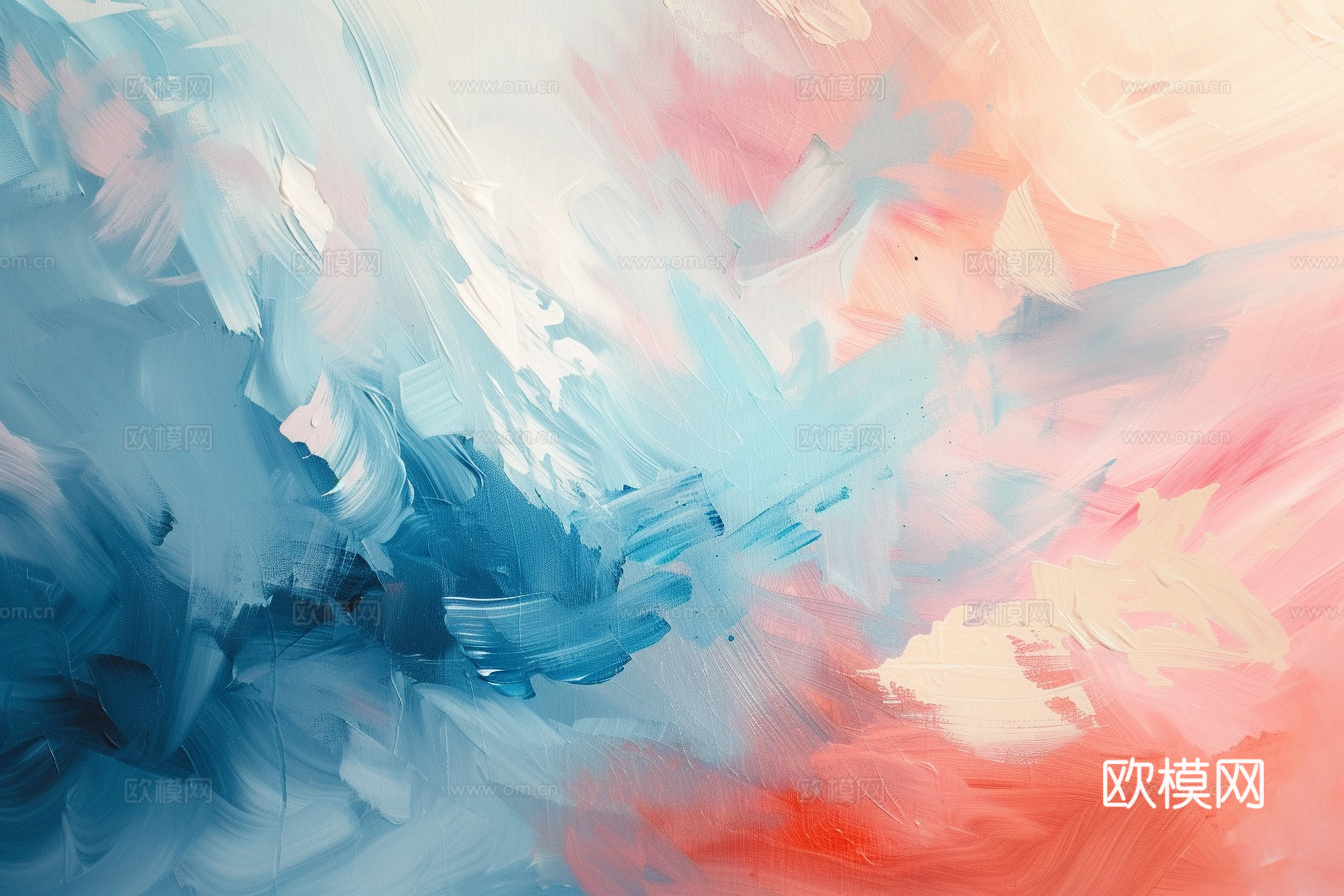 3D立体肌理油画涂抹背景壁纸下载（渲染图4）