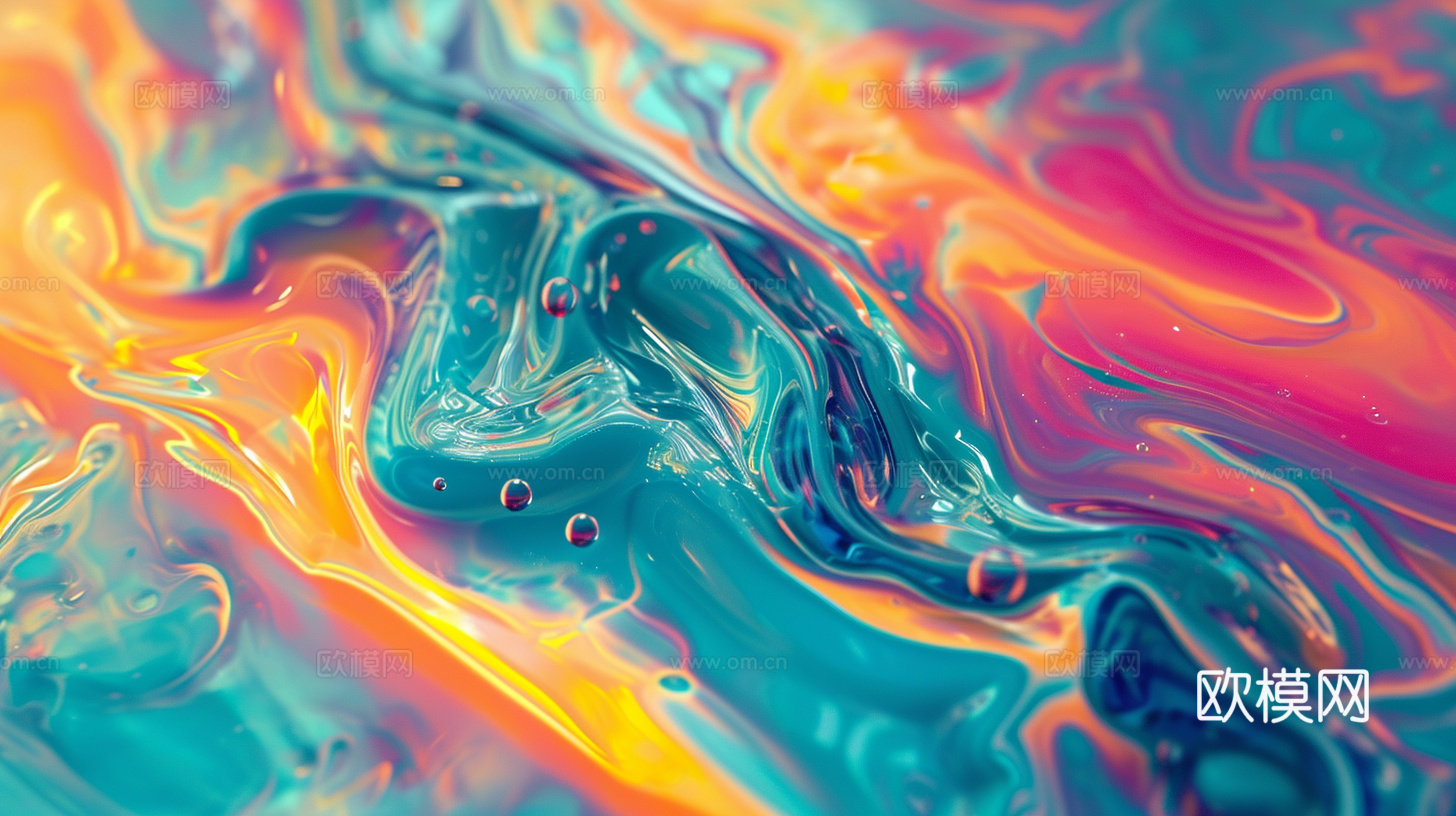 3D立体肌理油画涂抹背景壁纸