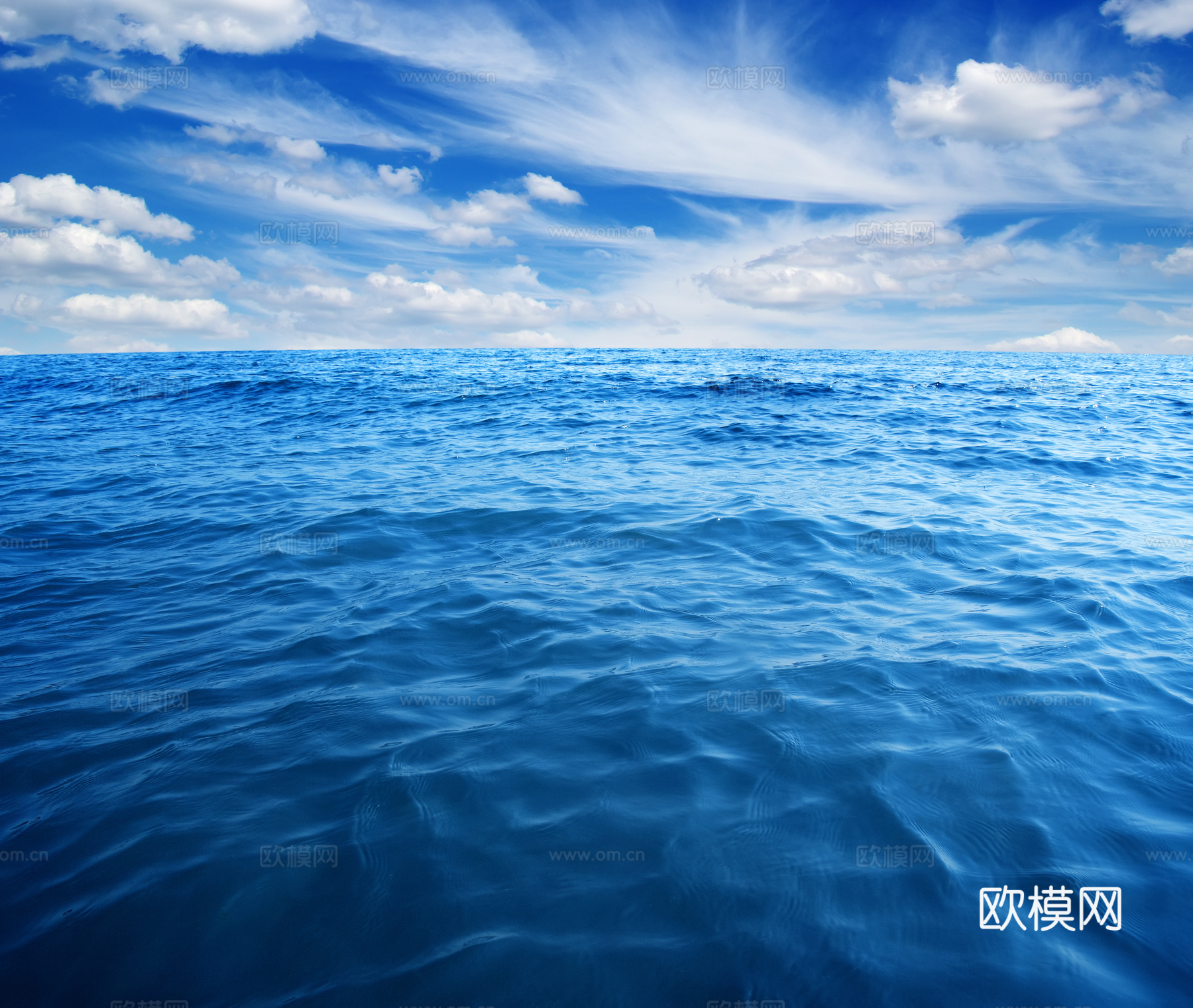高清蓝天白云天空大海贴图