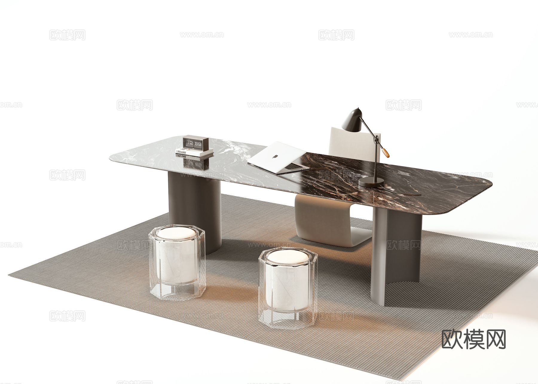办公桌椅3d模型