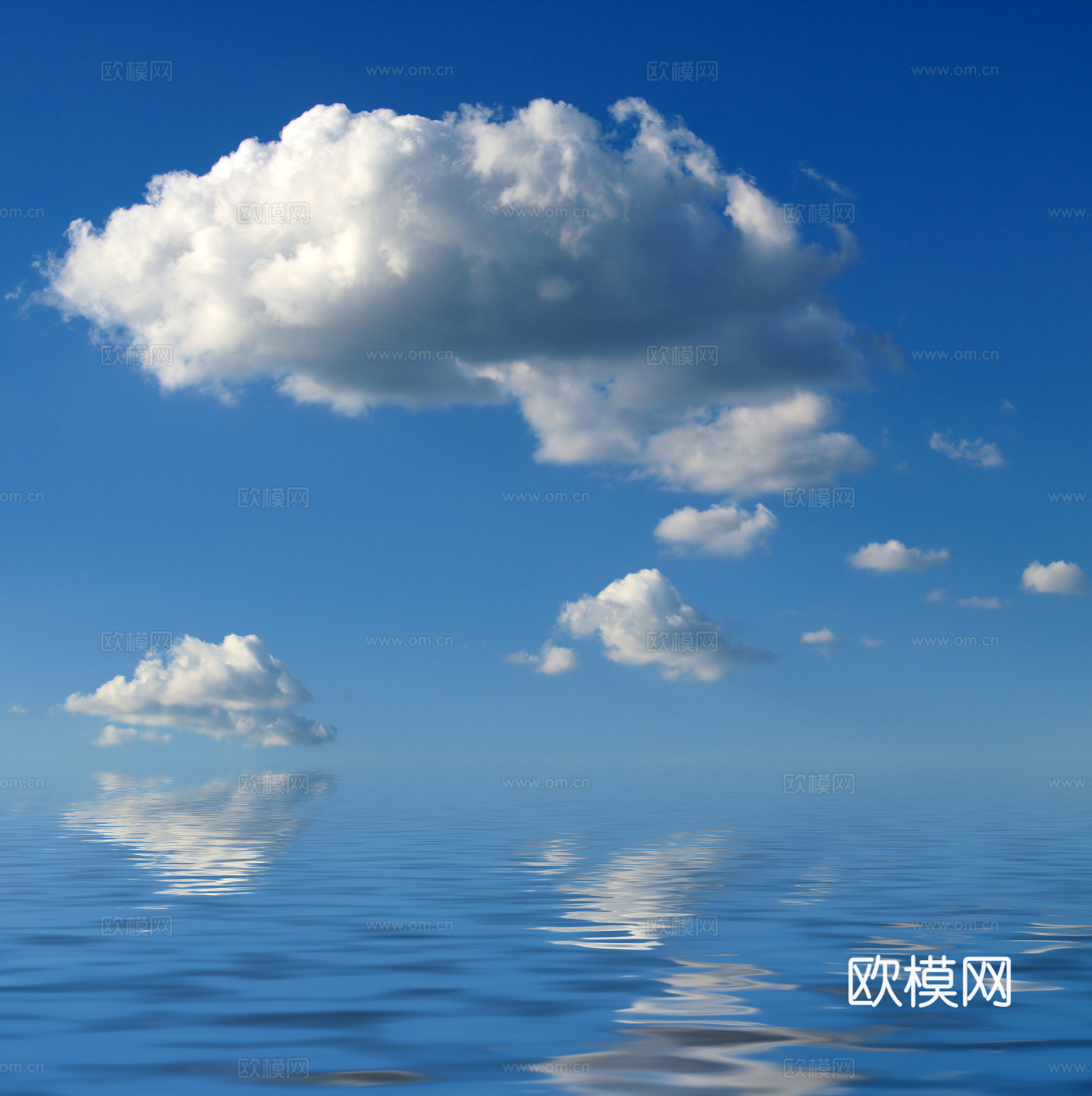 高清蓝天白云天空大海贴图