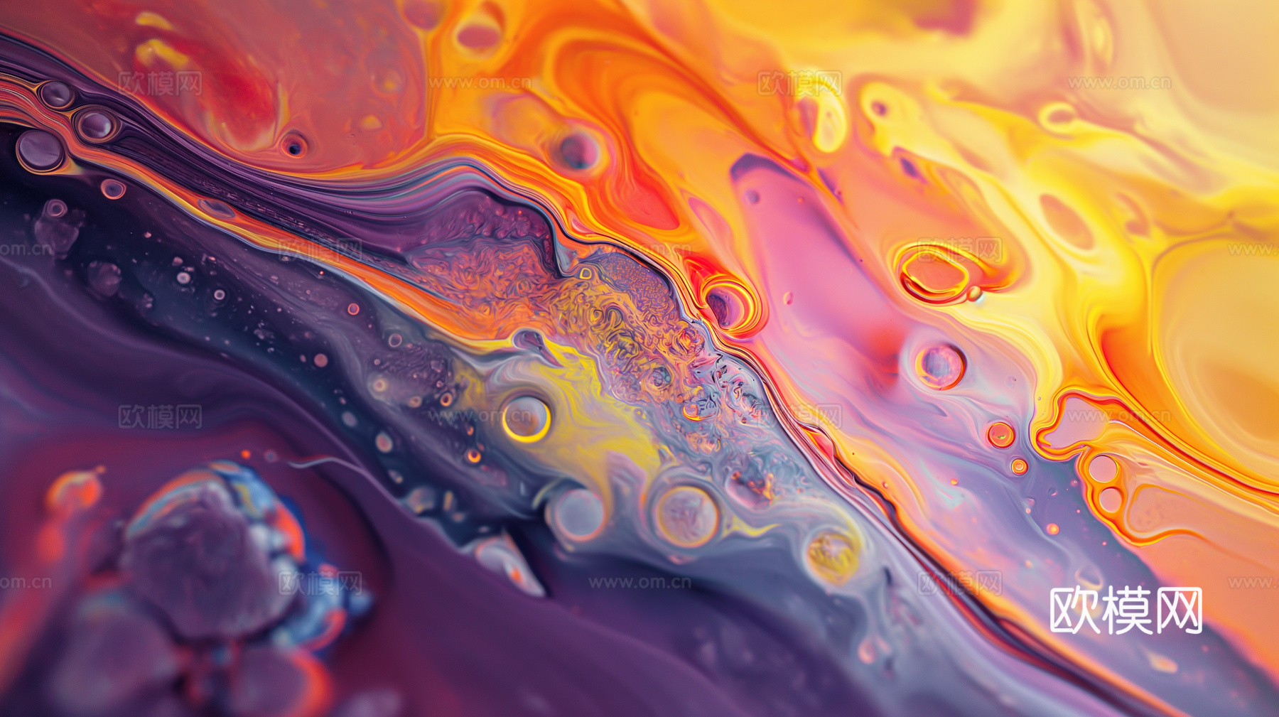 3D立体肌理油画涂抹背景壁纸下载（渲染图7）