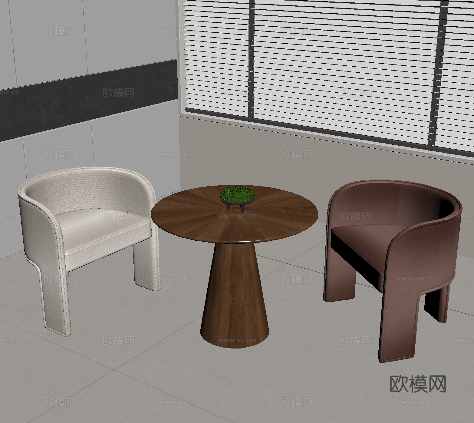 休闲桌椅 咖啡桌椅 洽谈桌椅3d模型