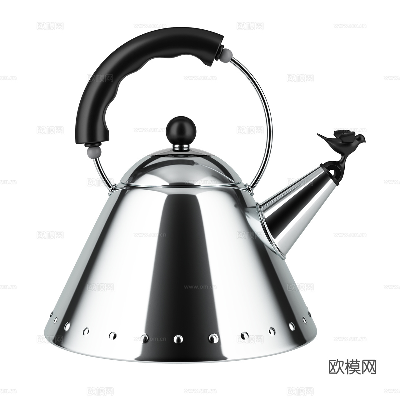 Alessi 现代水壶 不锈钢水壶 电热水壶 电磁炉水壶3d模型