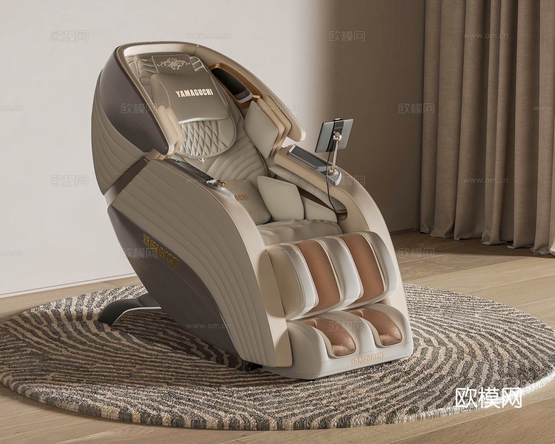 按摩椅 电动按摩椅 皮椅3d模型
