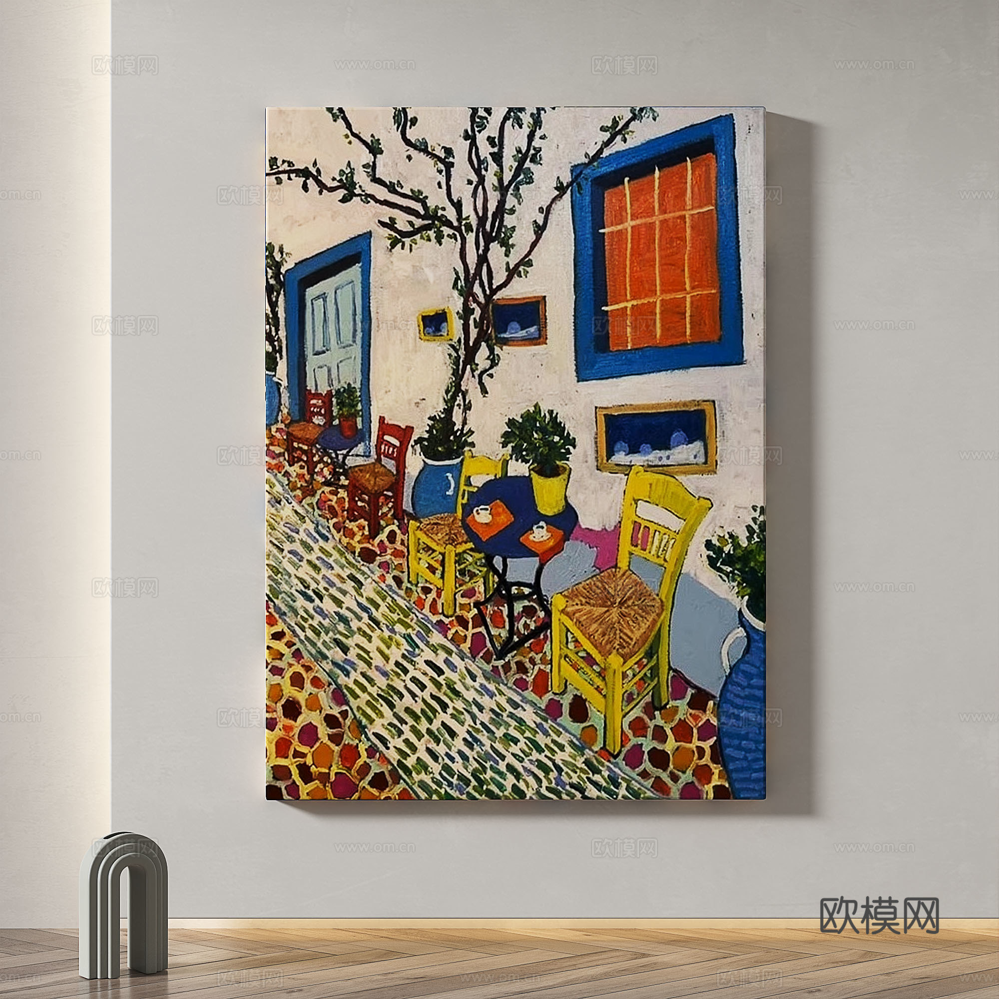 现代，简约，抽象，复古，油画，轻奢装饰画3d模型