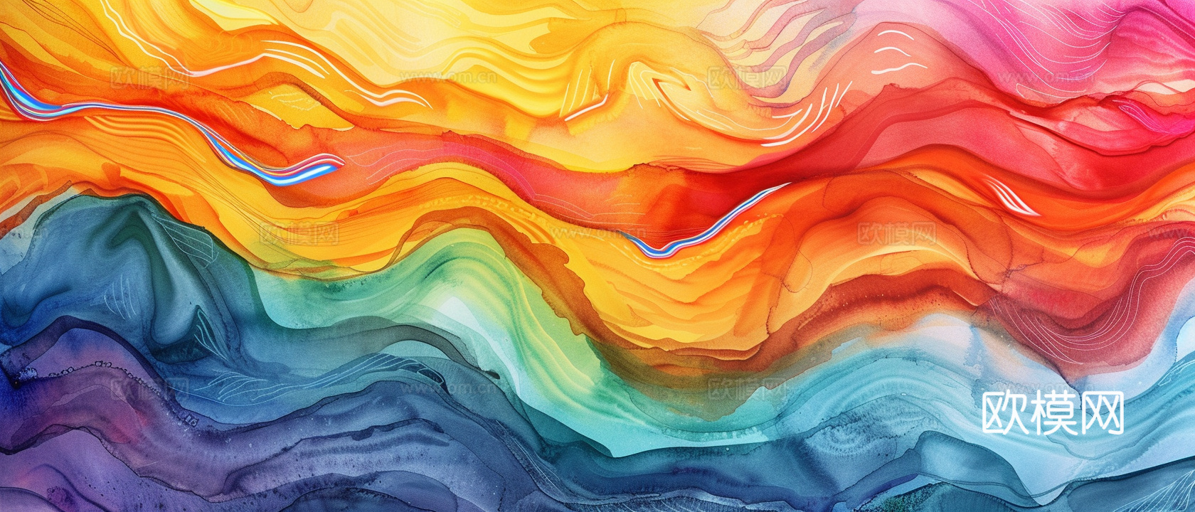 3D立体肌理油画涂抹背景壁纸