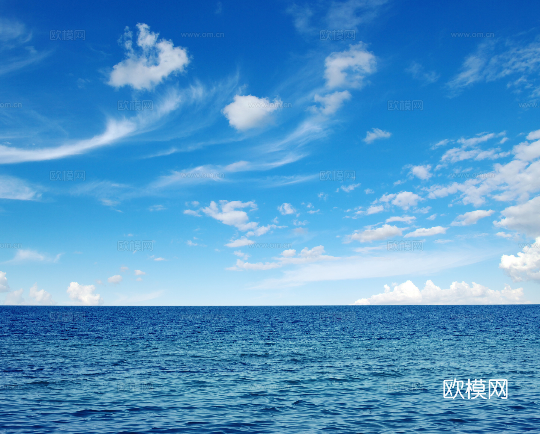 高清蓝天白云天空大海贴图