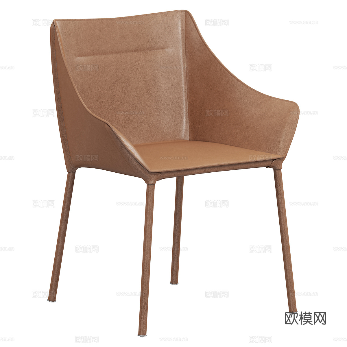现代意式皮革椅子3d模型