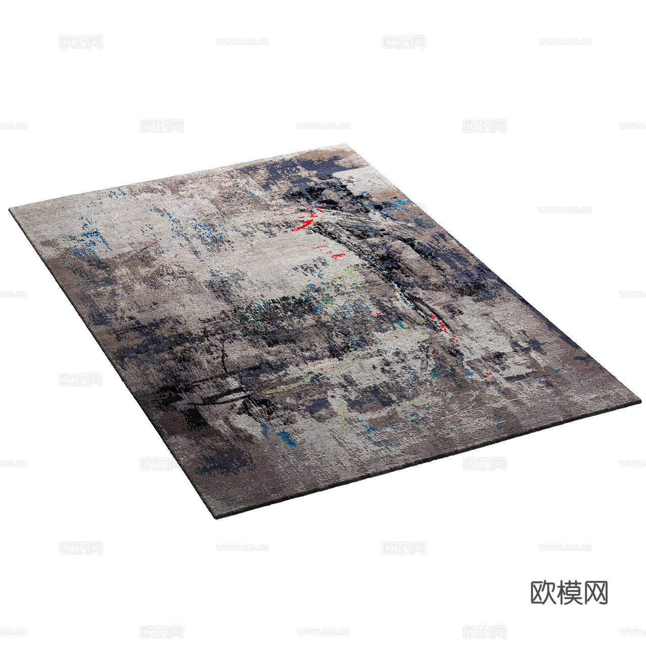 Thibault 现代地毯 意式地毯 方形地毯 抽象地毯3d模型